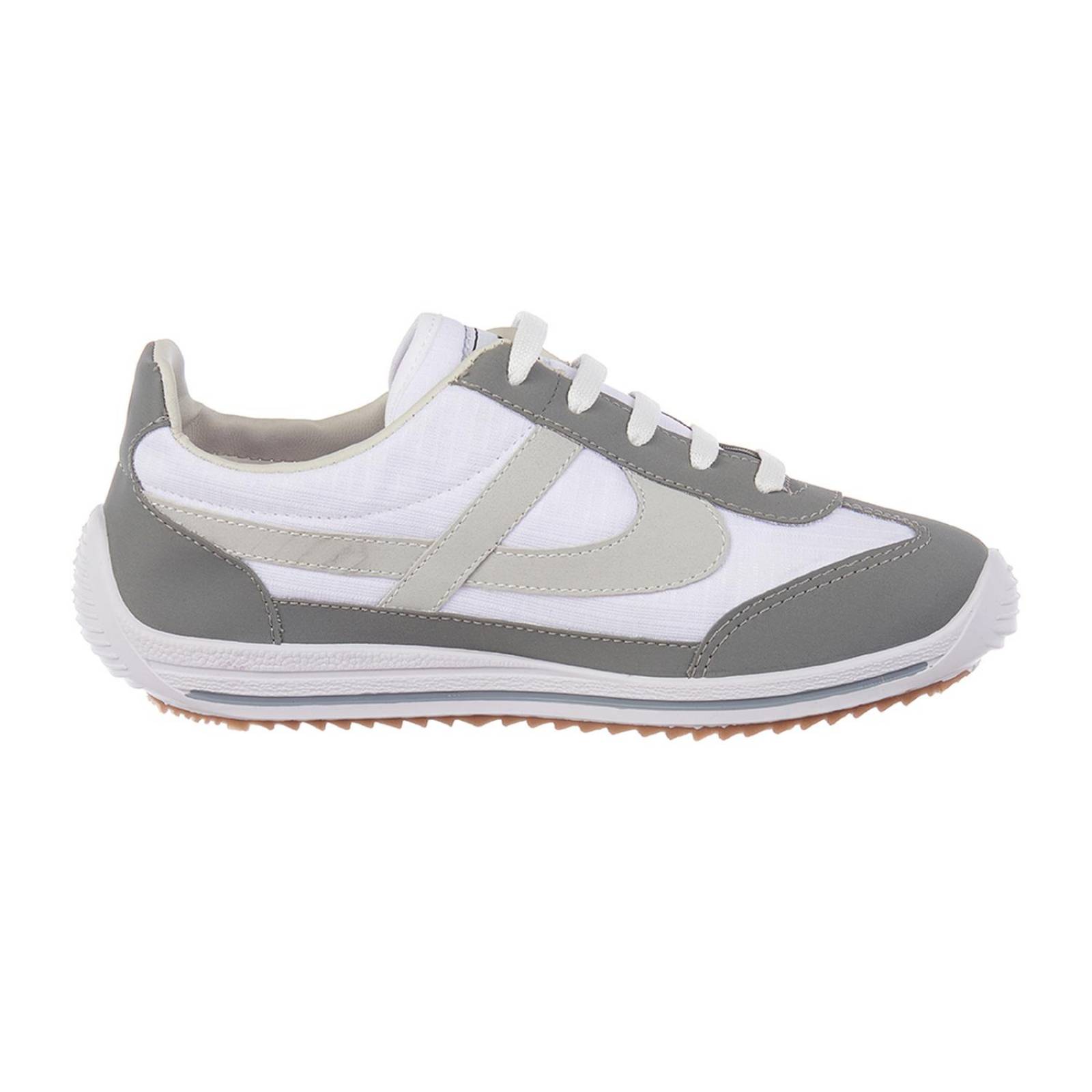 Tenis Panam Hombre Clásico Basics Textil Blanco Gris 086
