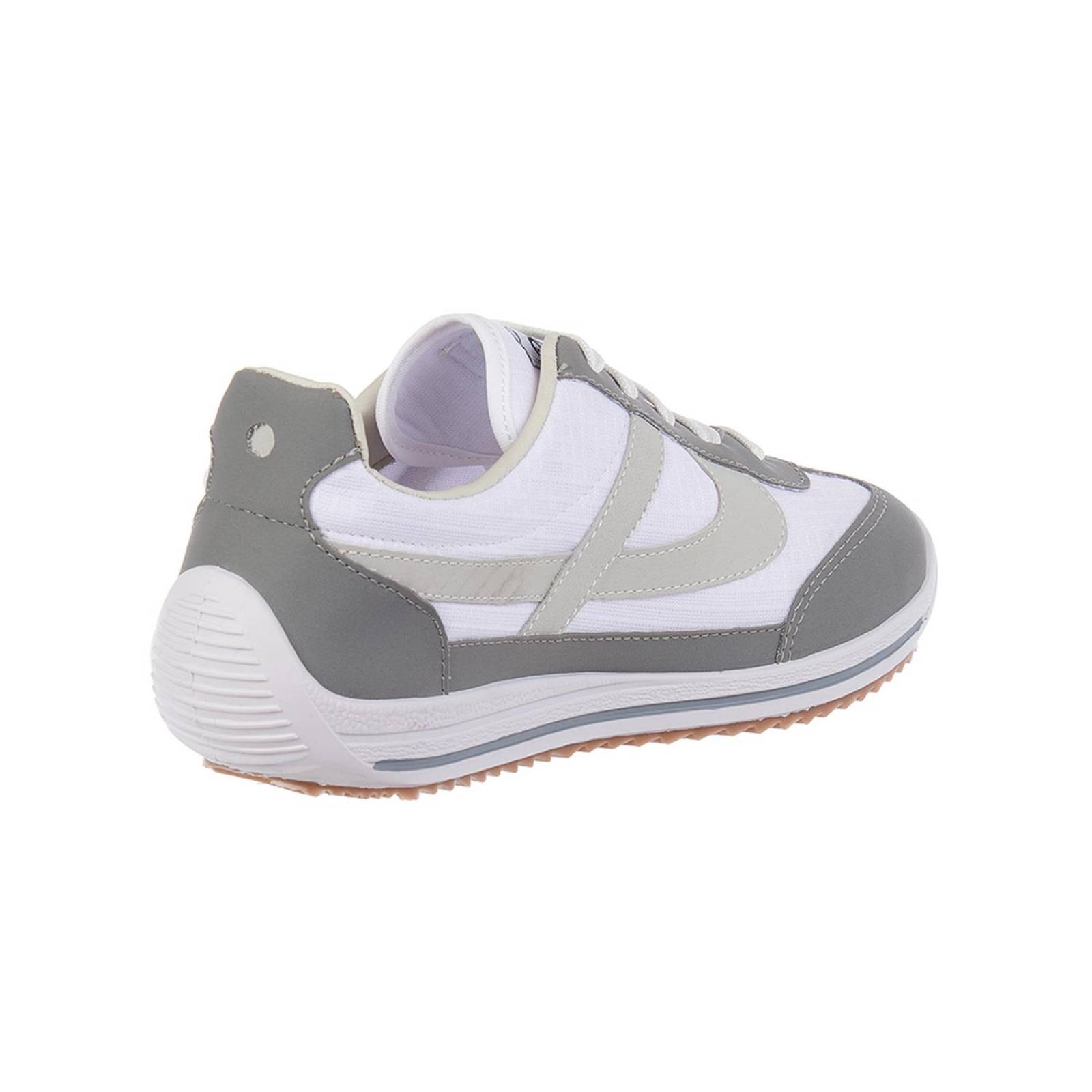 Tenis Panam Hombre Clásico Basics Textil Blanco Gris 086