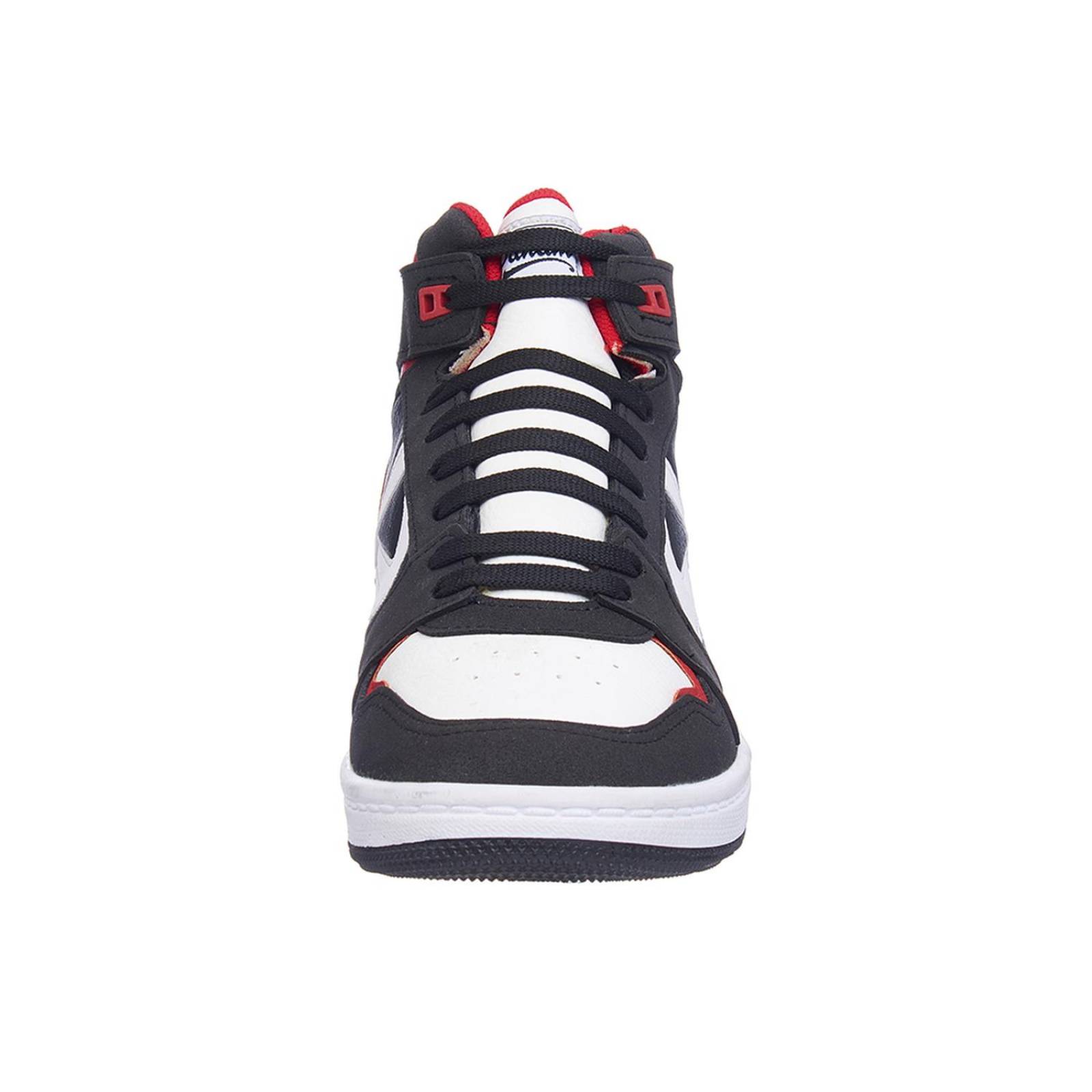 Tenis Panam Para Hombre En Botín Tipo Piel Negro Urbanos 