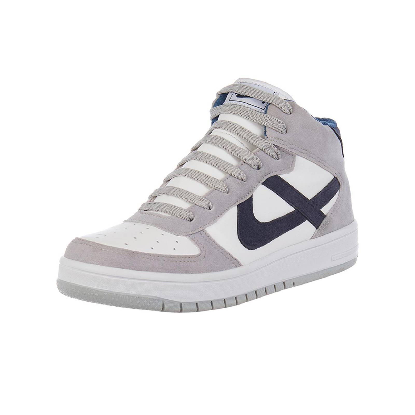 Tenis Tipo Bota Panam Hombre Basics Blanco Negro Correa 