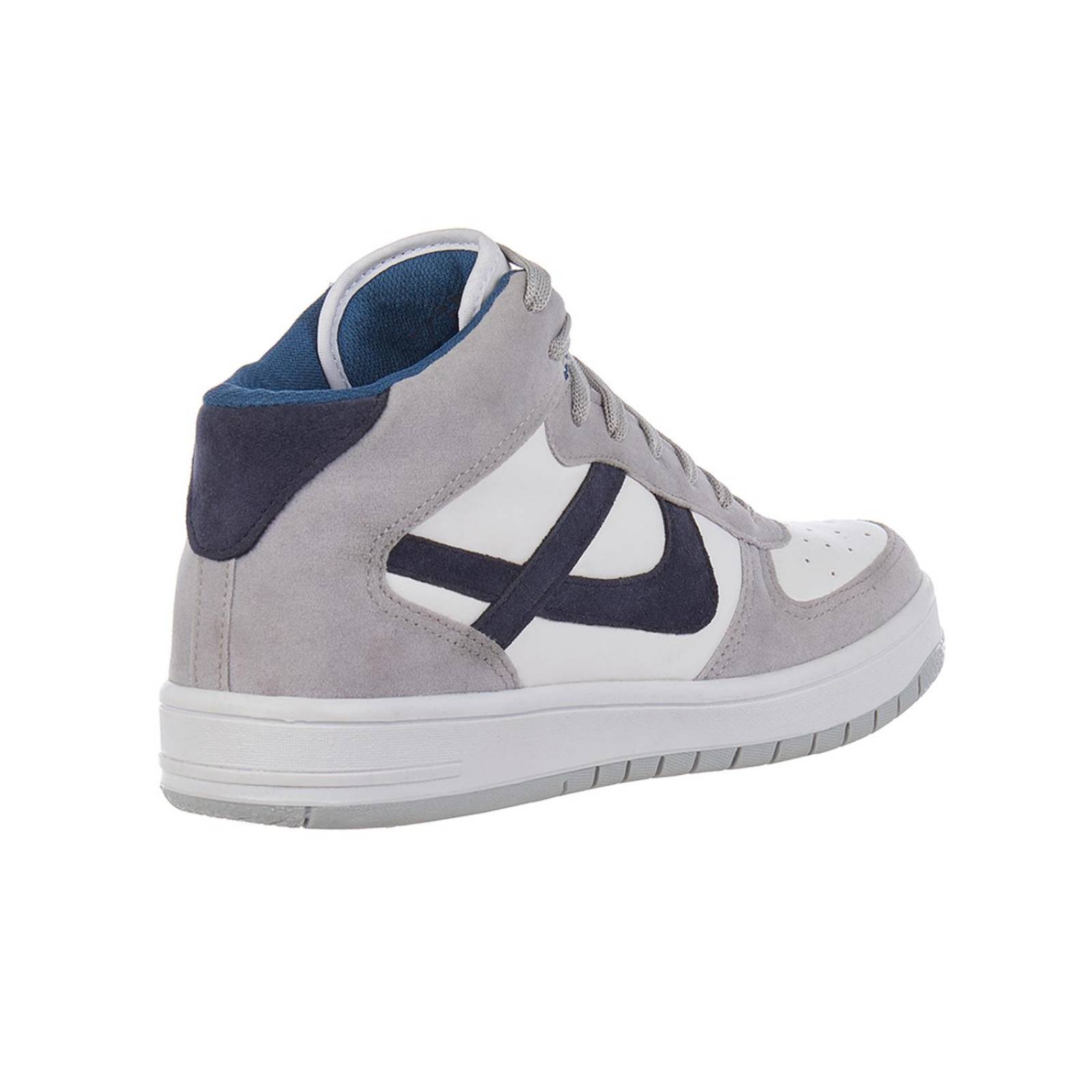 Tenis Tipo Bota Panam Hombre Basics Blanco Negro Correa 