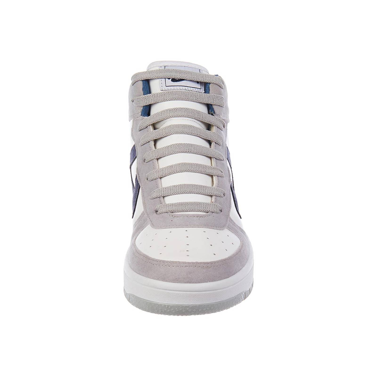 Tenis Tipo Bota Panam Hombre Basics Blanco Negro Correa 