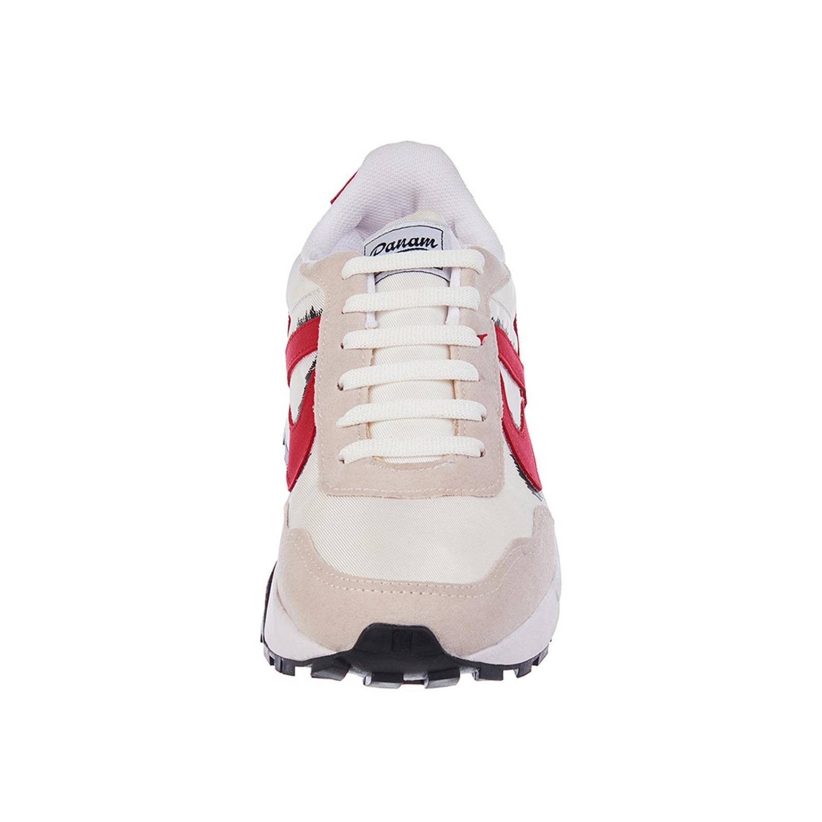 Tenis Panam Hombre Basics Blanco Rojo Negro Efecto Grafitti