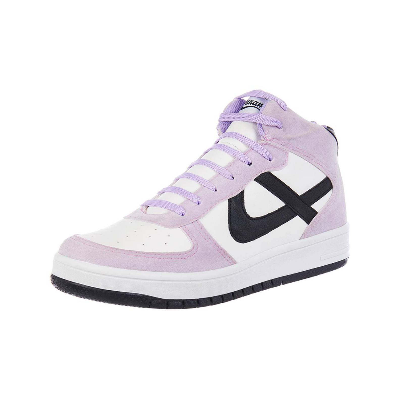Tenis Panam Mujer Basics Tipo Bota Lila Cómodo Casual 