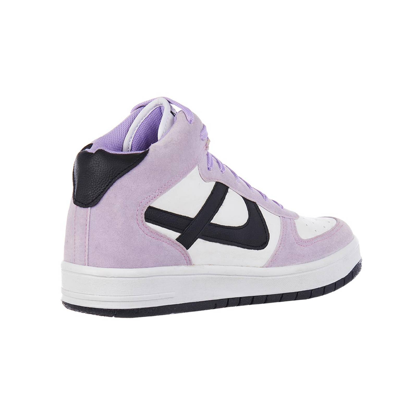 Tenis Panam Mujer Basics Tipo Bota Lila Cómodo Casual 