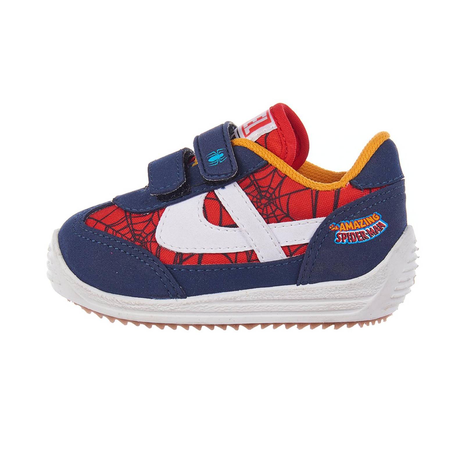 Tenis Panam Choclo Niño Marvel Spiderman Rojo Velcro Rojo