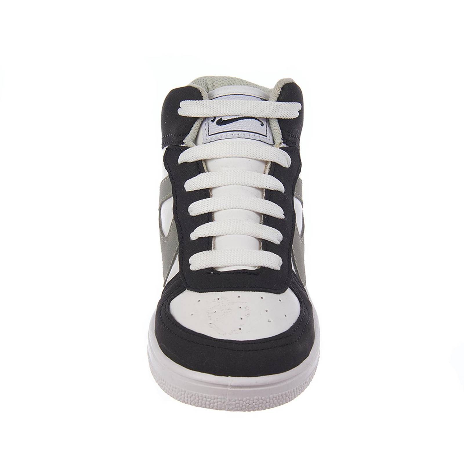 Tenis Tipo Bota Panam Negro Basics Textil Moda Casual 