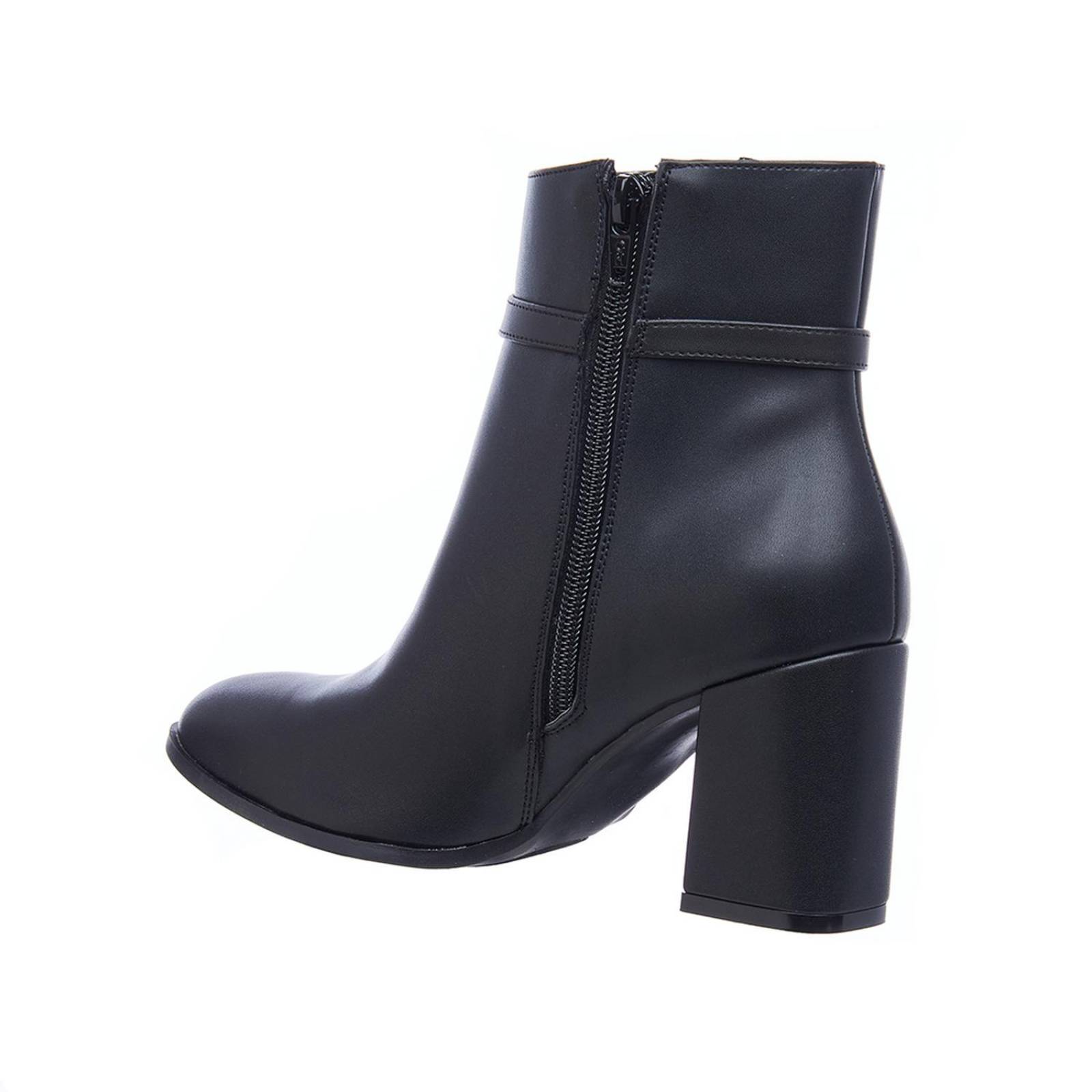 Botines Negros Para Mujer Formal Casual Tacon Ancho 