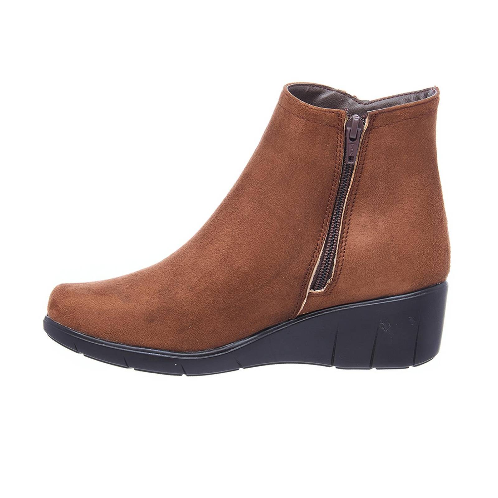 Botines Con Plataforma Mujer Tipo Gamuza Casuales 