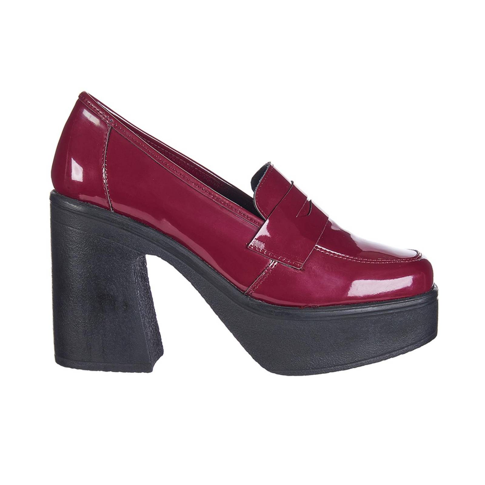 Zapatillas Altas Mujer Charol Vino Diseño Gotico Bratz