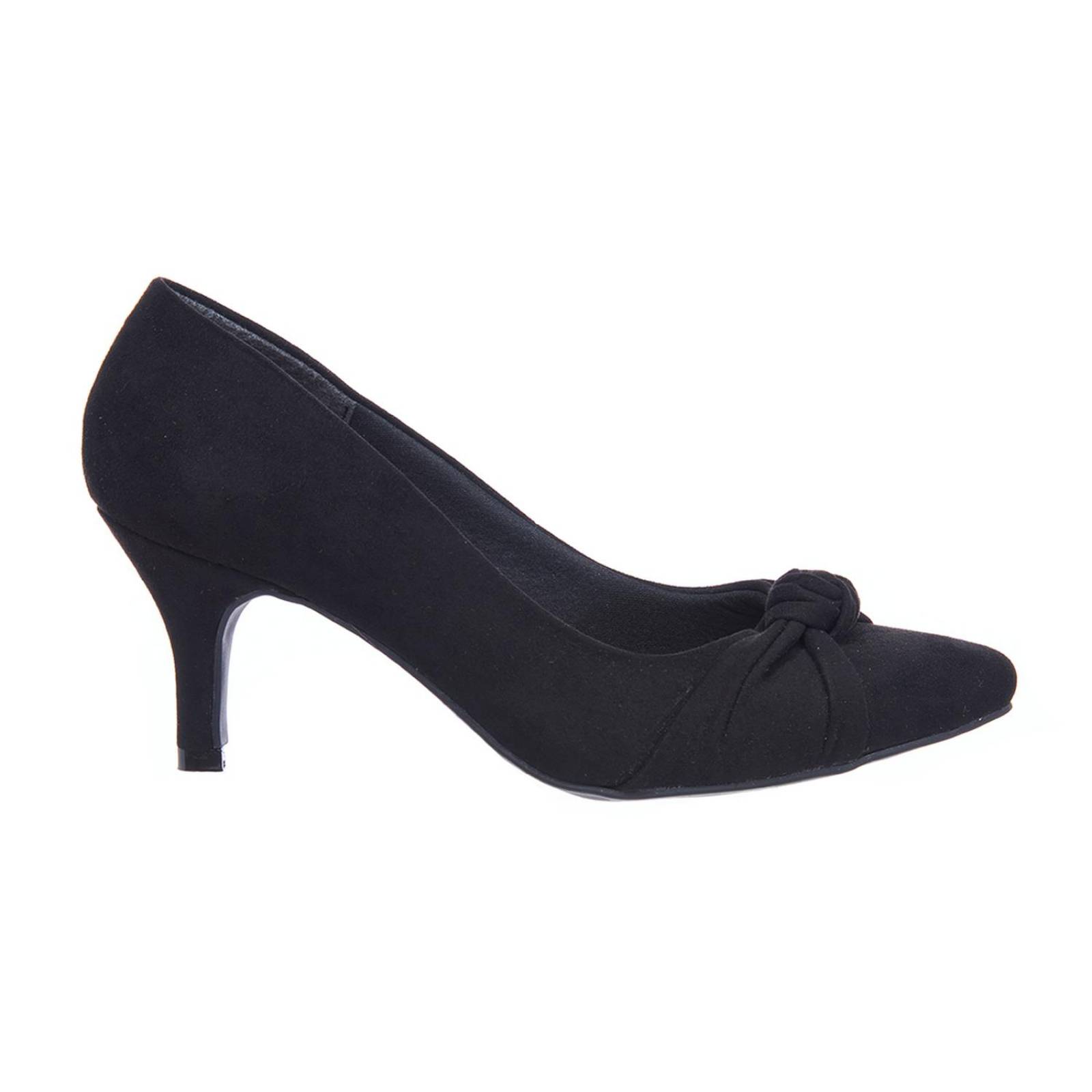 Zapatilla Mujer Elegante Formal Tacon Bajo Negro 