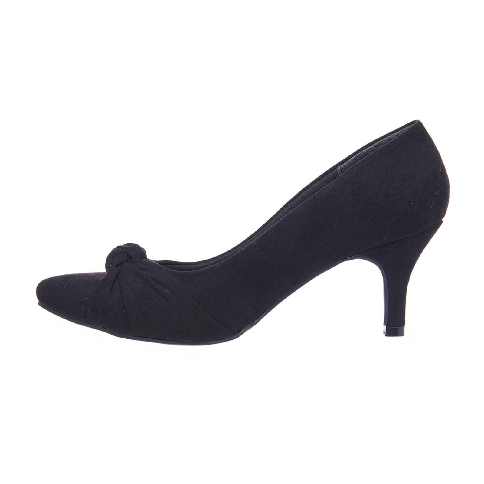Zapatilla Mujer Elegante Formal Tacon Bajo Negro 