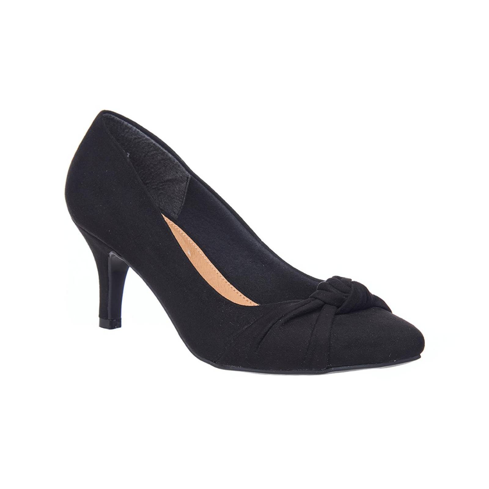 Zapatilla Mujer Elegante Formal Tacon Bajo Negro 