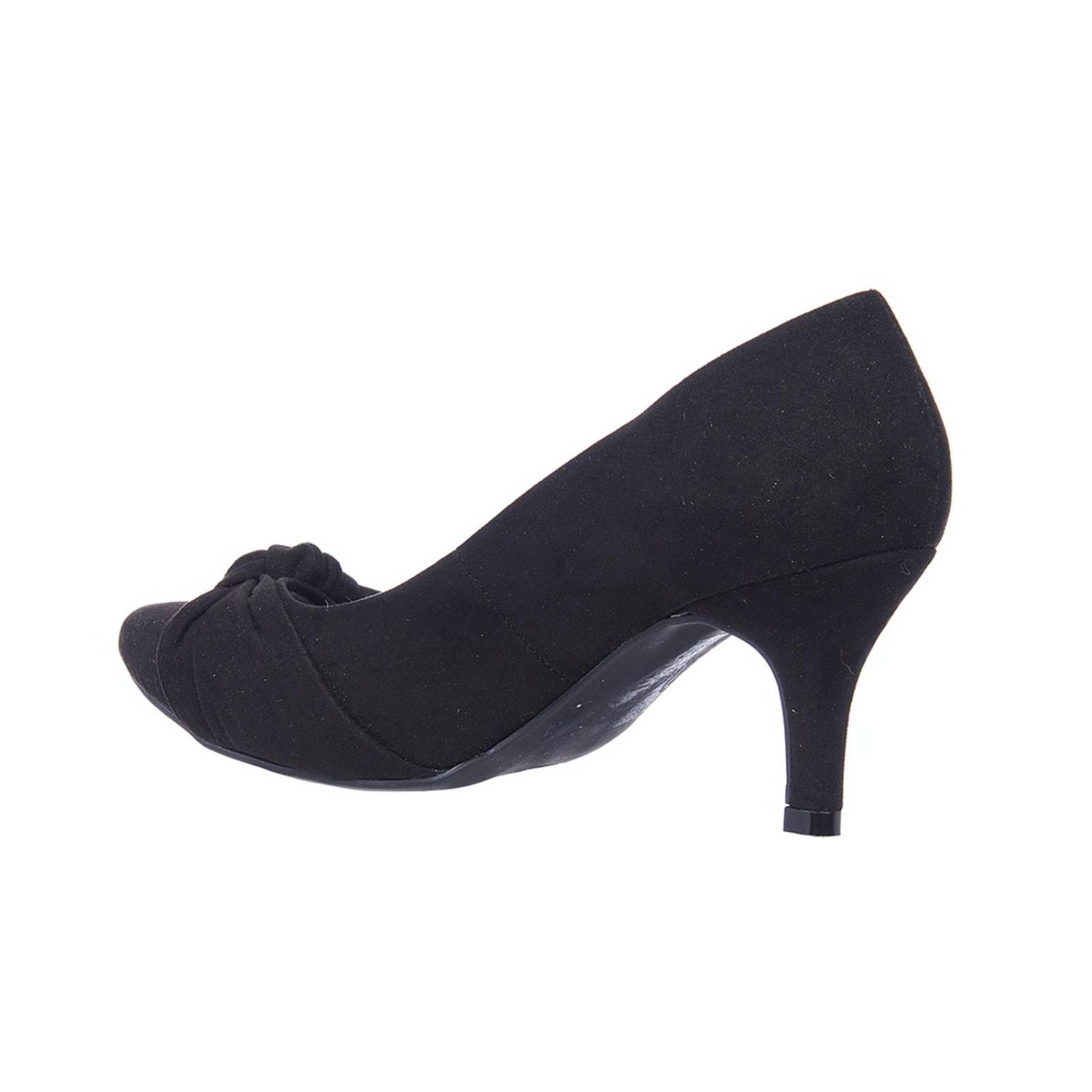 Zapatilla Mujer Elegante Formal Tacon Bajo Negro 