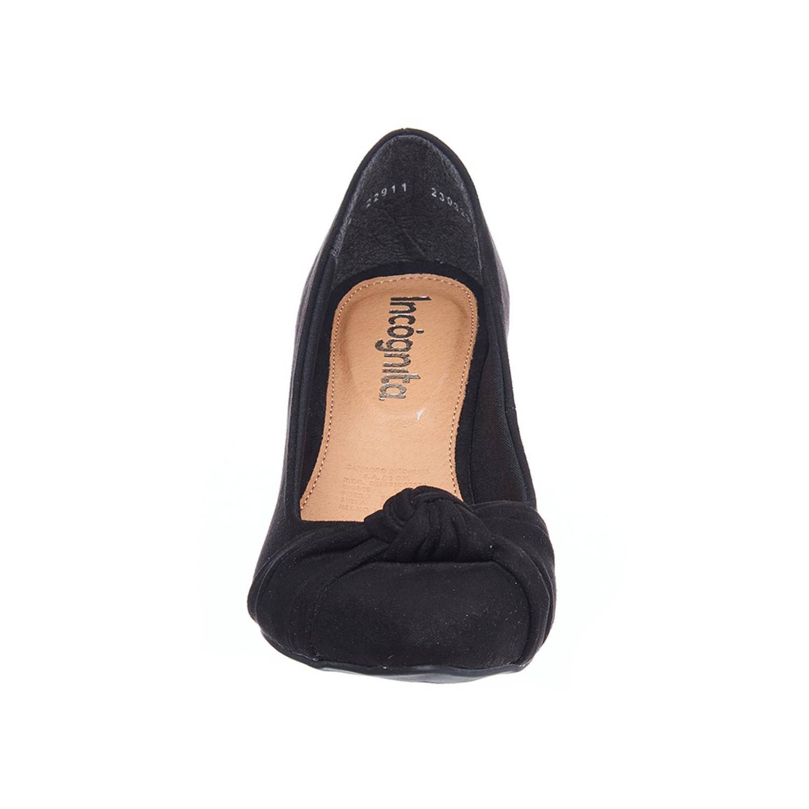 Zapatilla Mujer Elegante Formal Tacon Bajo Negro 
