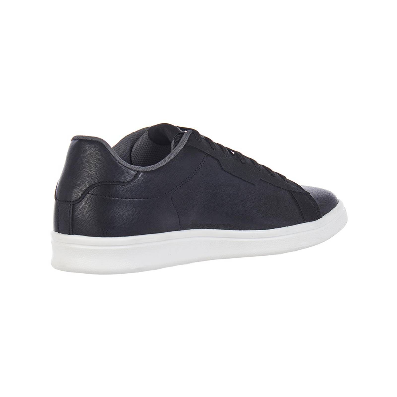 Tenis Choclo Para Hombre Tipo Piel Negro Casuales 