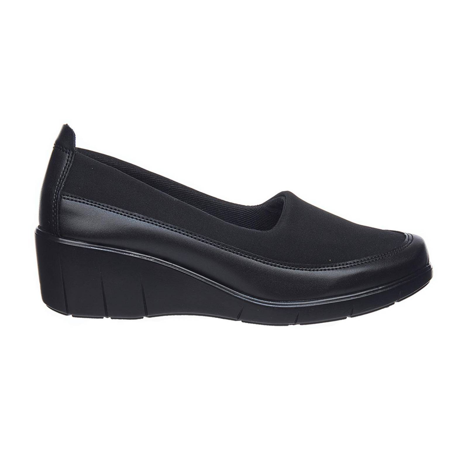 Plataforma Mujer Con Licra Ajustable Negros Casual