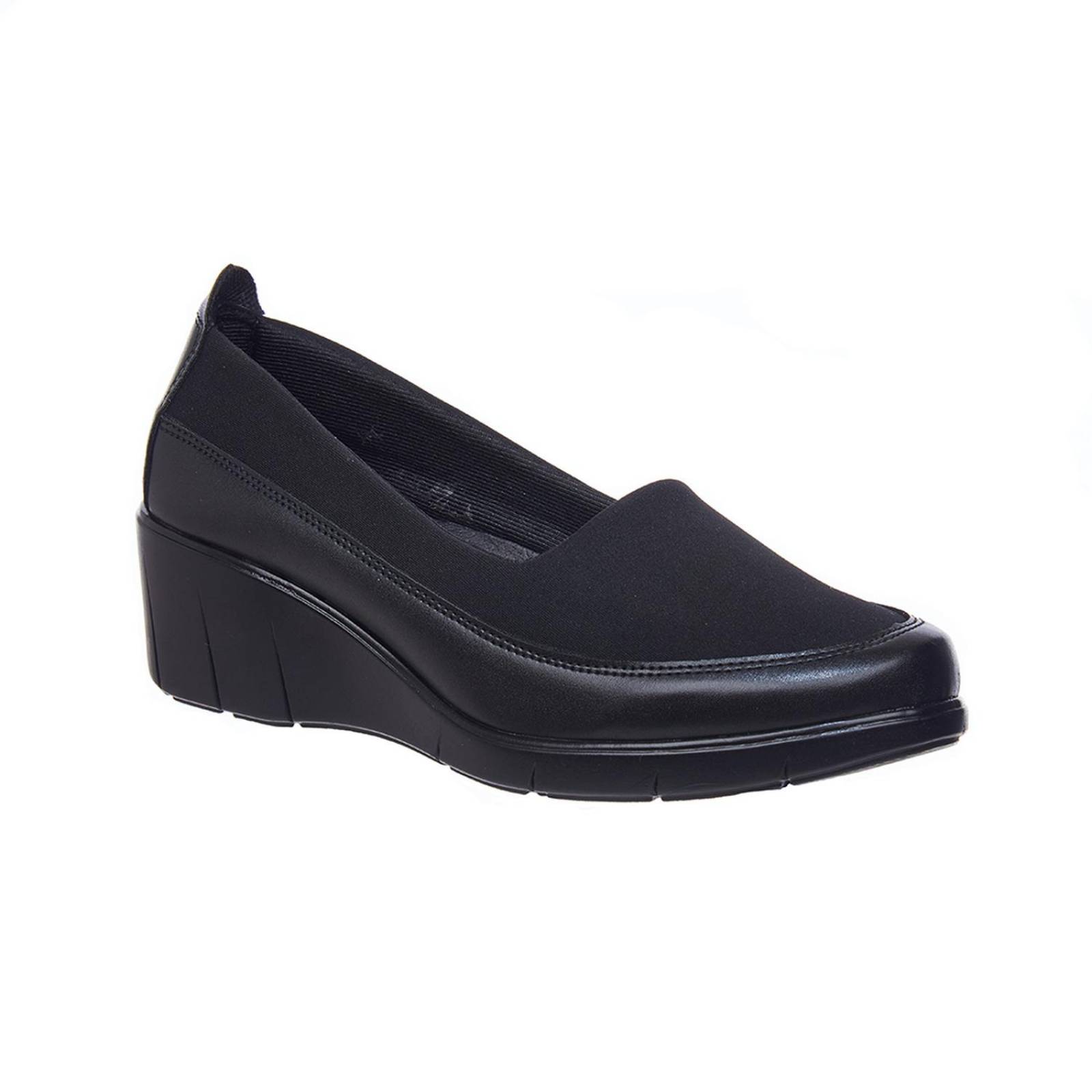 Plataforma Mujer Con Licra Ajustable Negros Casual