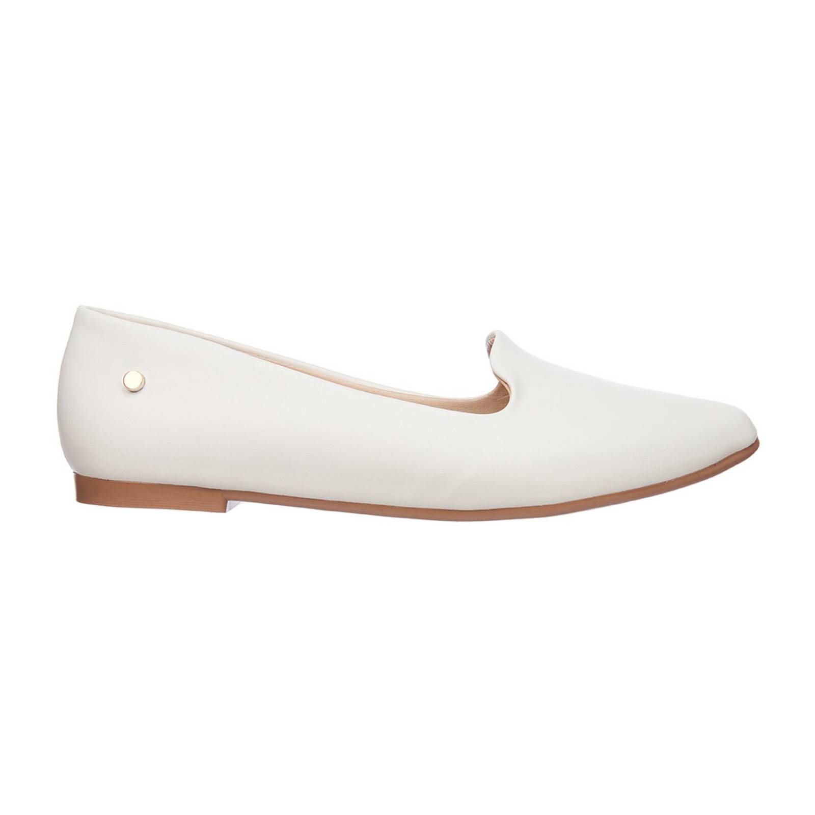 Zapatos Mujer Blancos Tipo Piel Lisos Casuales