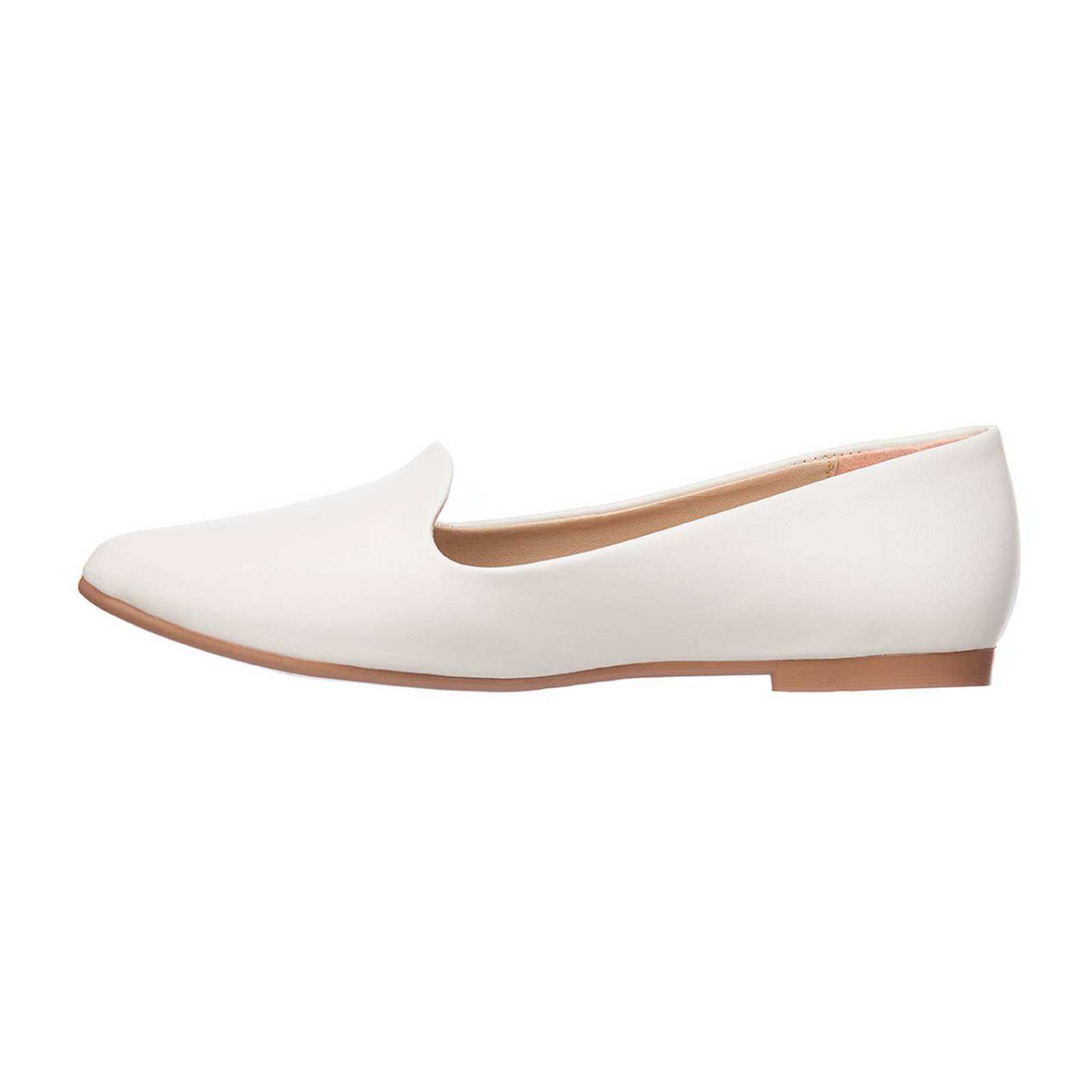 Zapatos Mujer Blancos Tipo Piel Lisos Casuales
