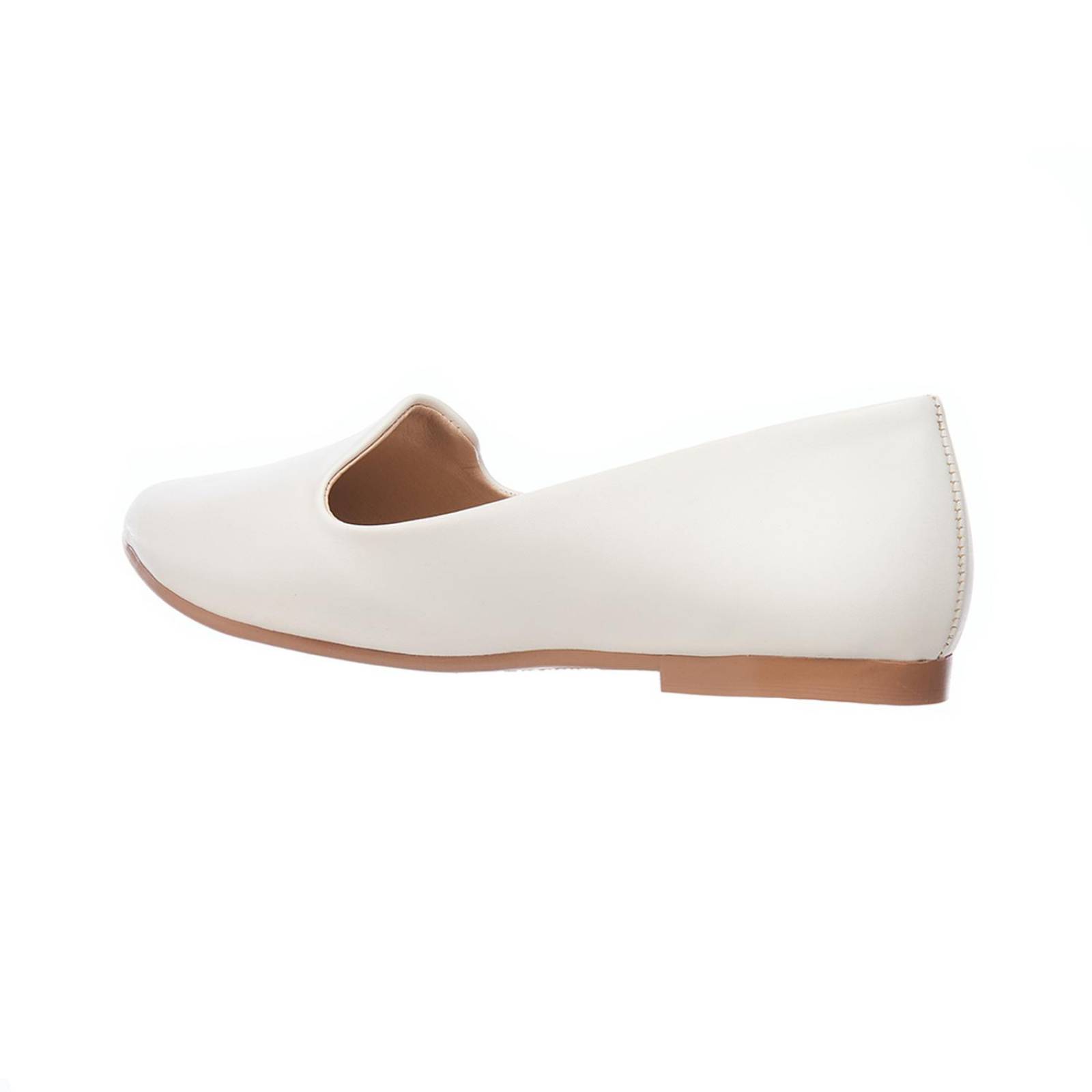 Zapatos Mujer Blancos Tipo Piel Lisos Casuales