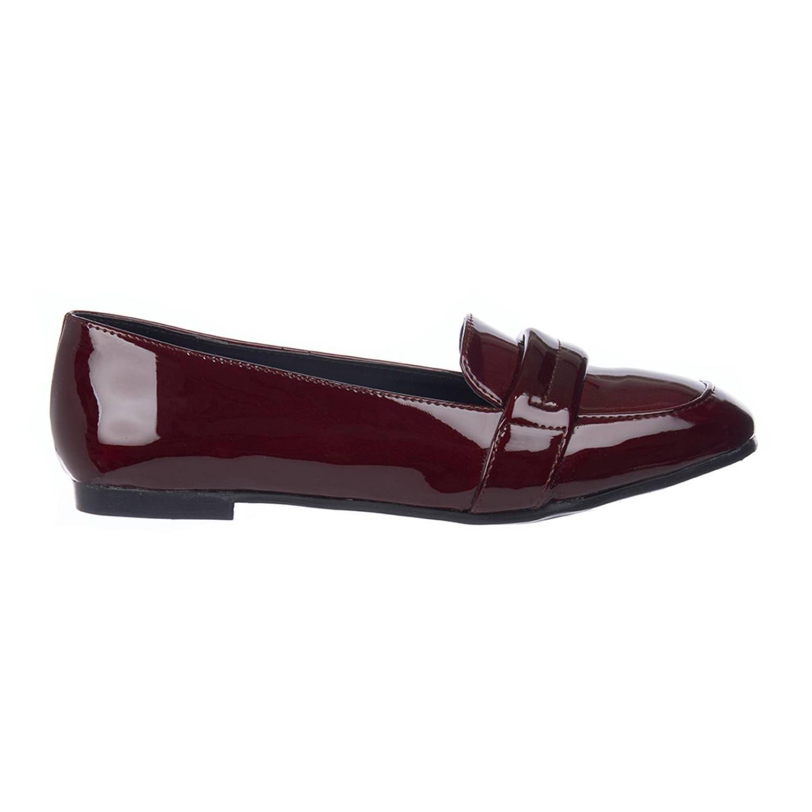 Mocasines De Charol Para Mujer Vino Casuales De Piso 