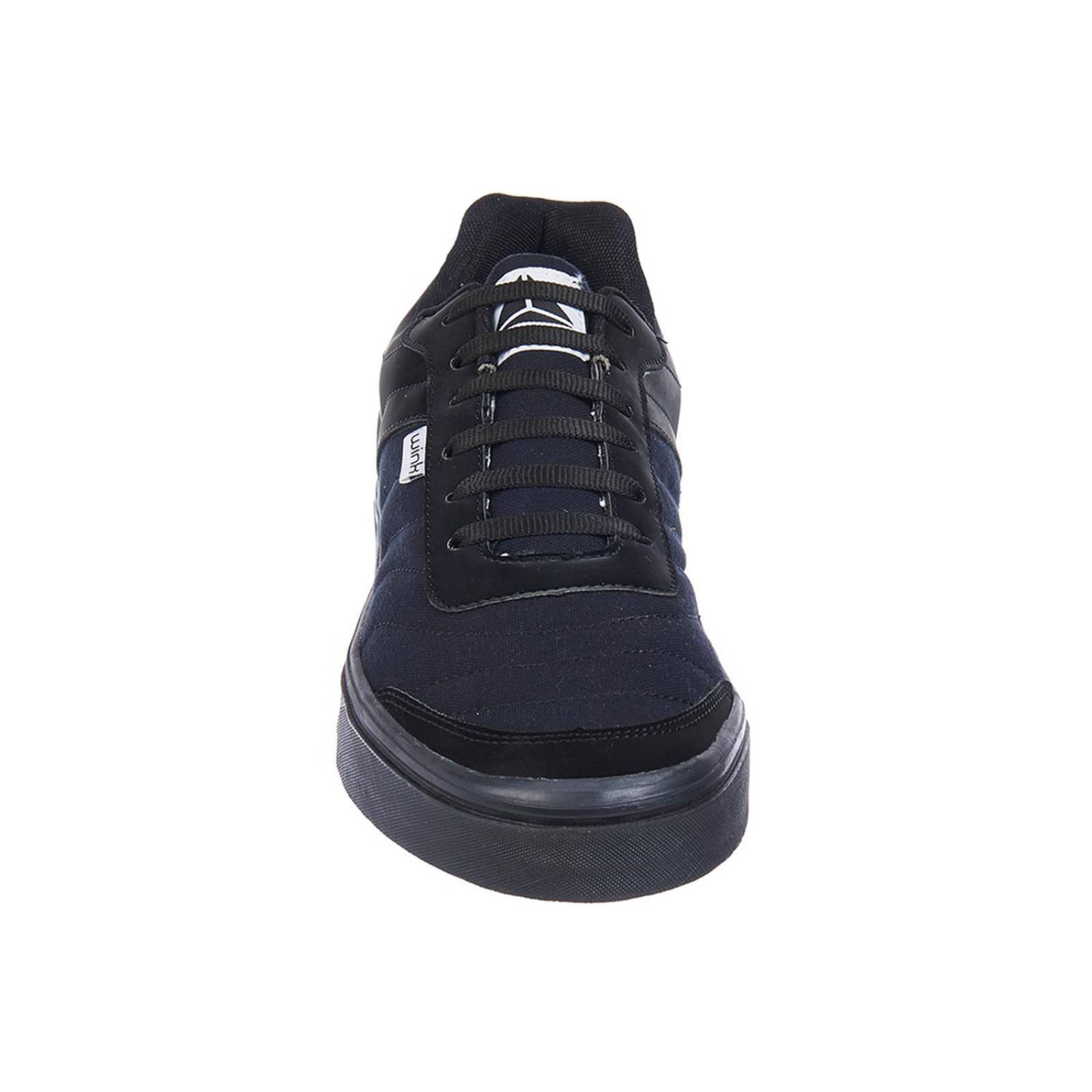 Tenis Casuales Planos Textil Negro Casuales Cómodos 