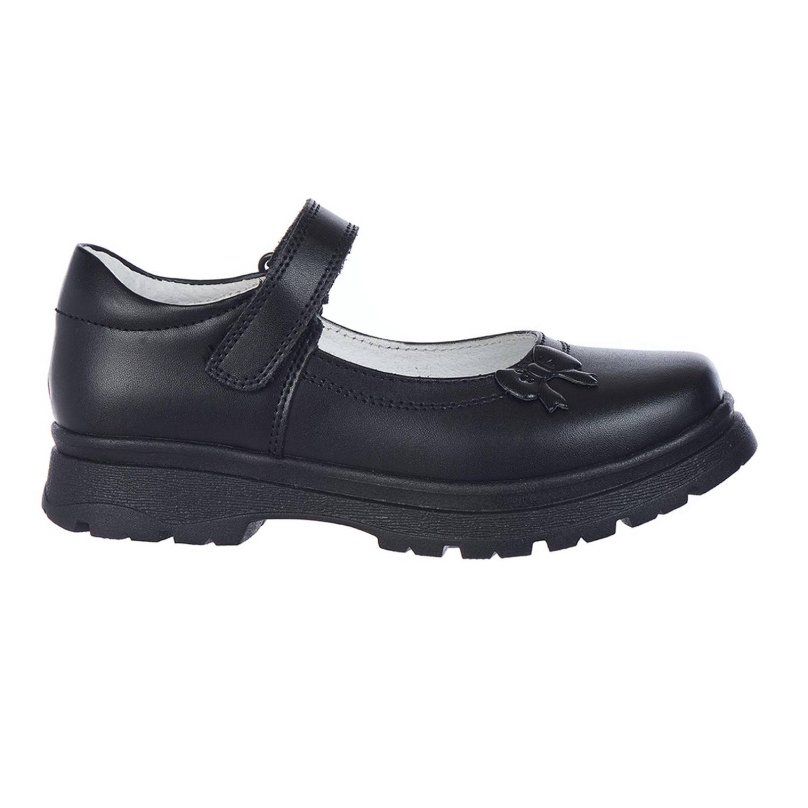 Zapato Casual Escolar Niñas Ajustable Velcro Negros 