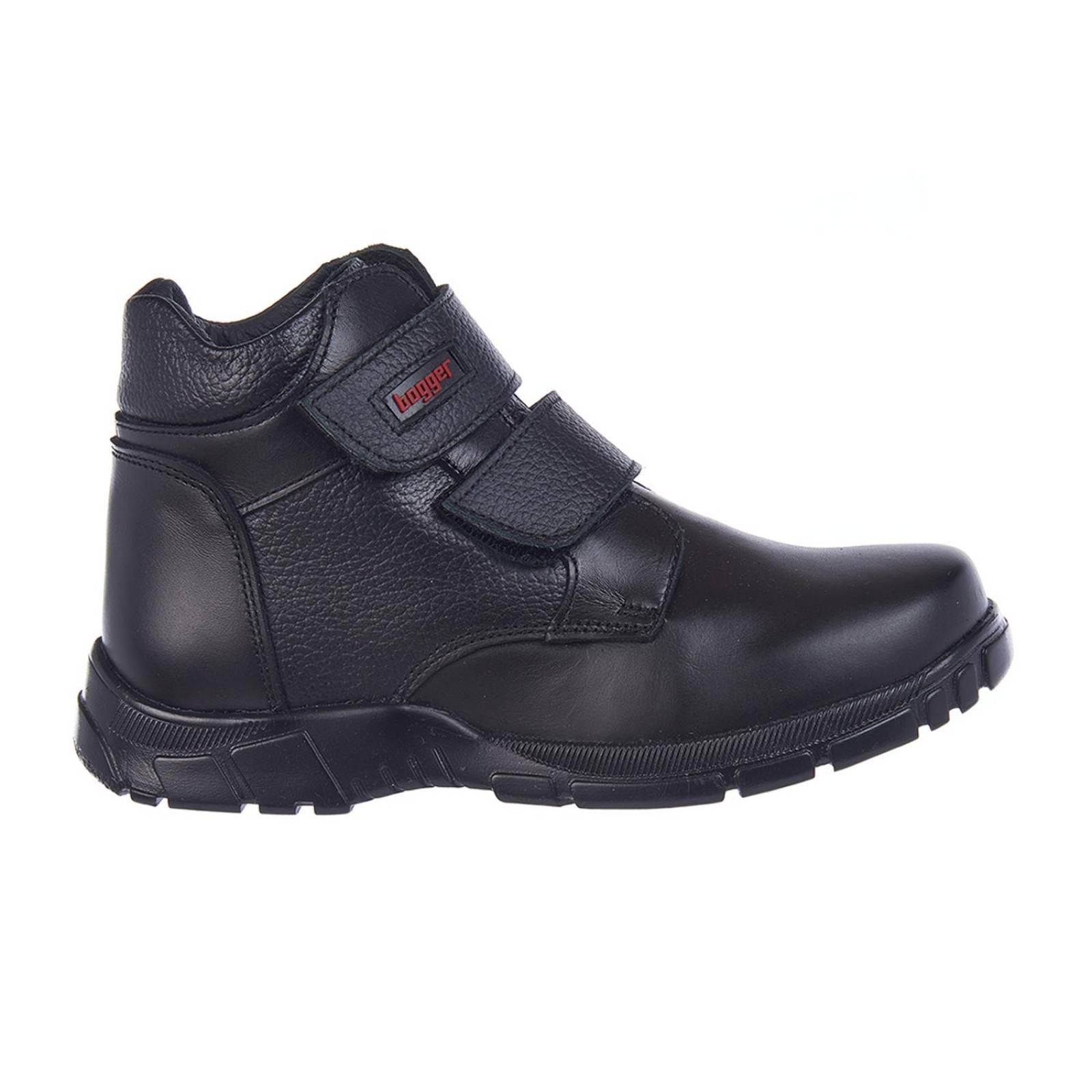 Botines Para Niños Calzado Escolar Con Velcro Negro 