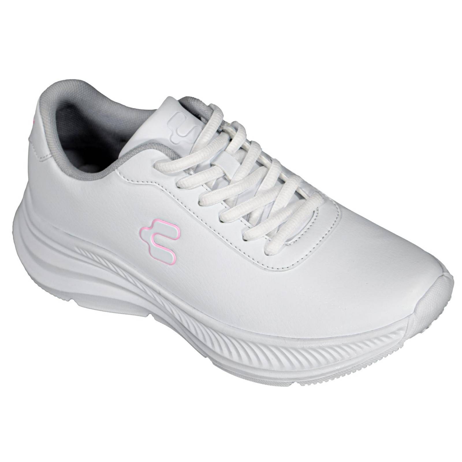 Tenis Charly Mujer Tipo Piel Blancos Casual Sport 