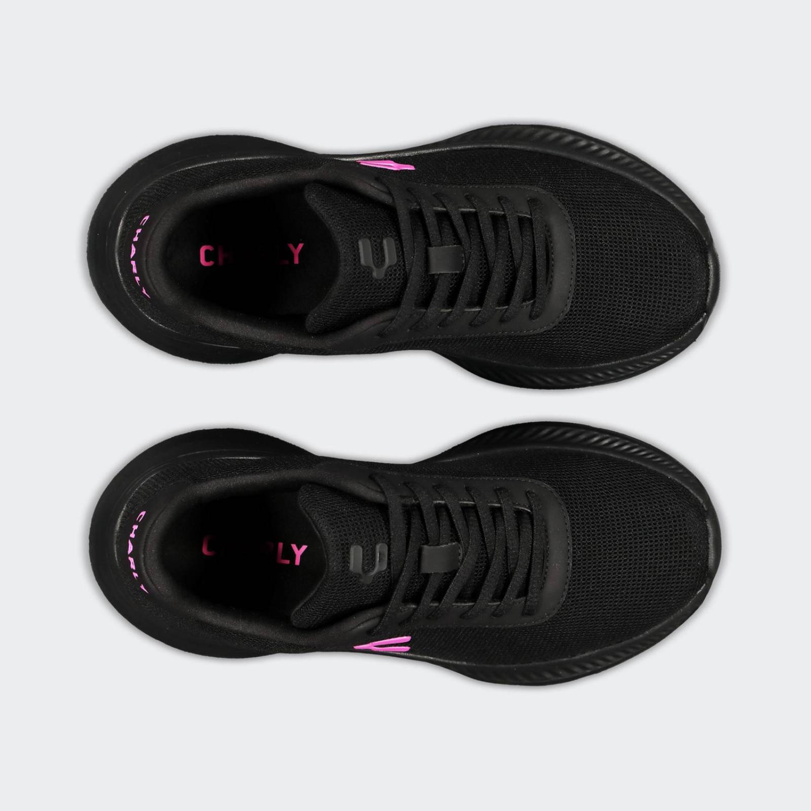Tenis Charly Para Mujer Deportivos Para Correr Textil Negro 
