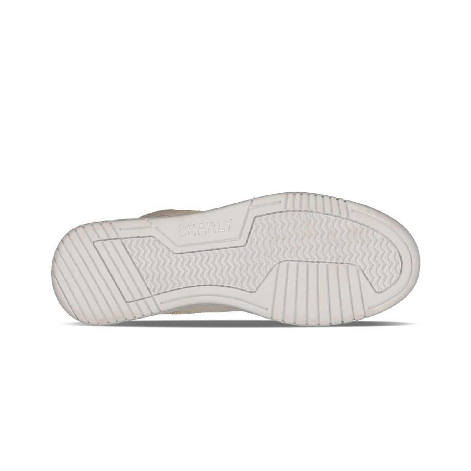 Tenis Charly Mujer Moda Casual Urbano Choclo Beige Tipo Piel 