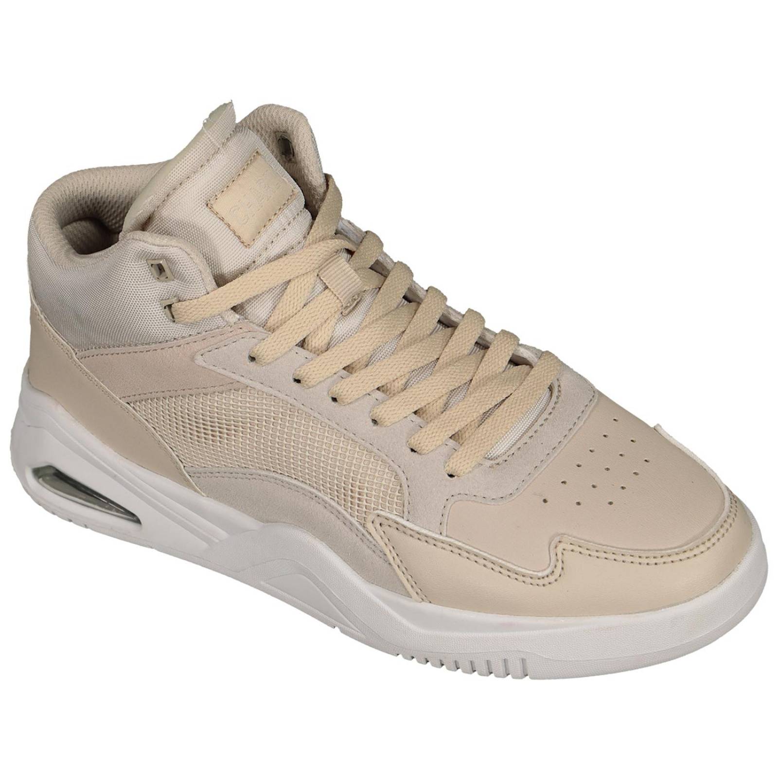 Tenis Charly Mujer Moda Casual Urbano Choclo Beige Tipo Piel 