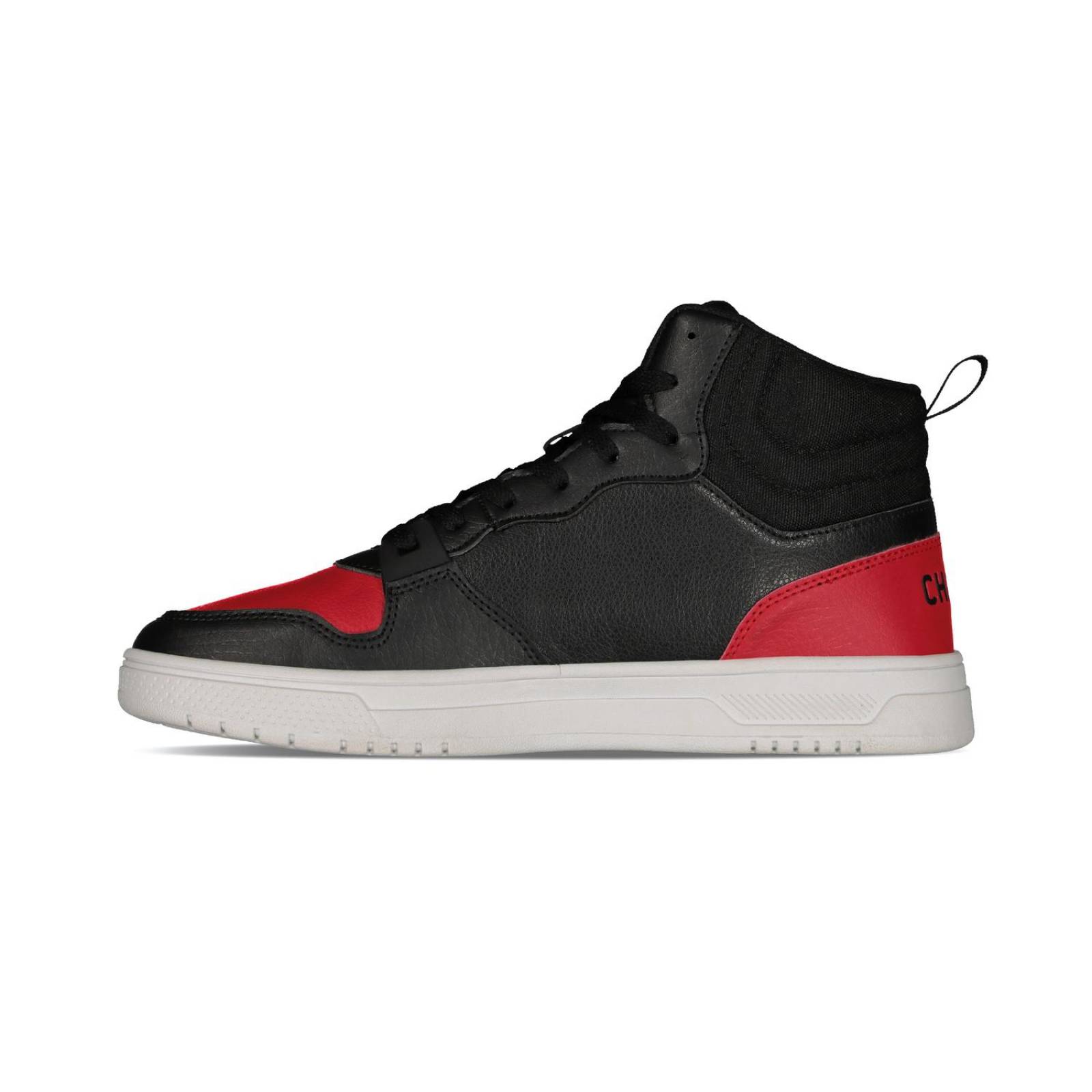 Tenis Charly En Bota Negro Rojo Urbano Casual Hombre 