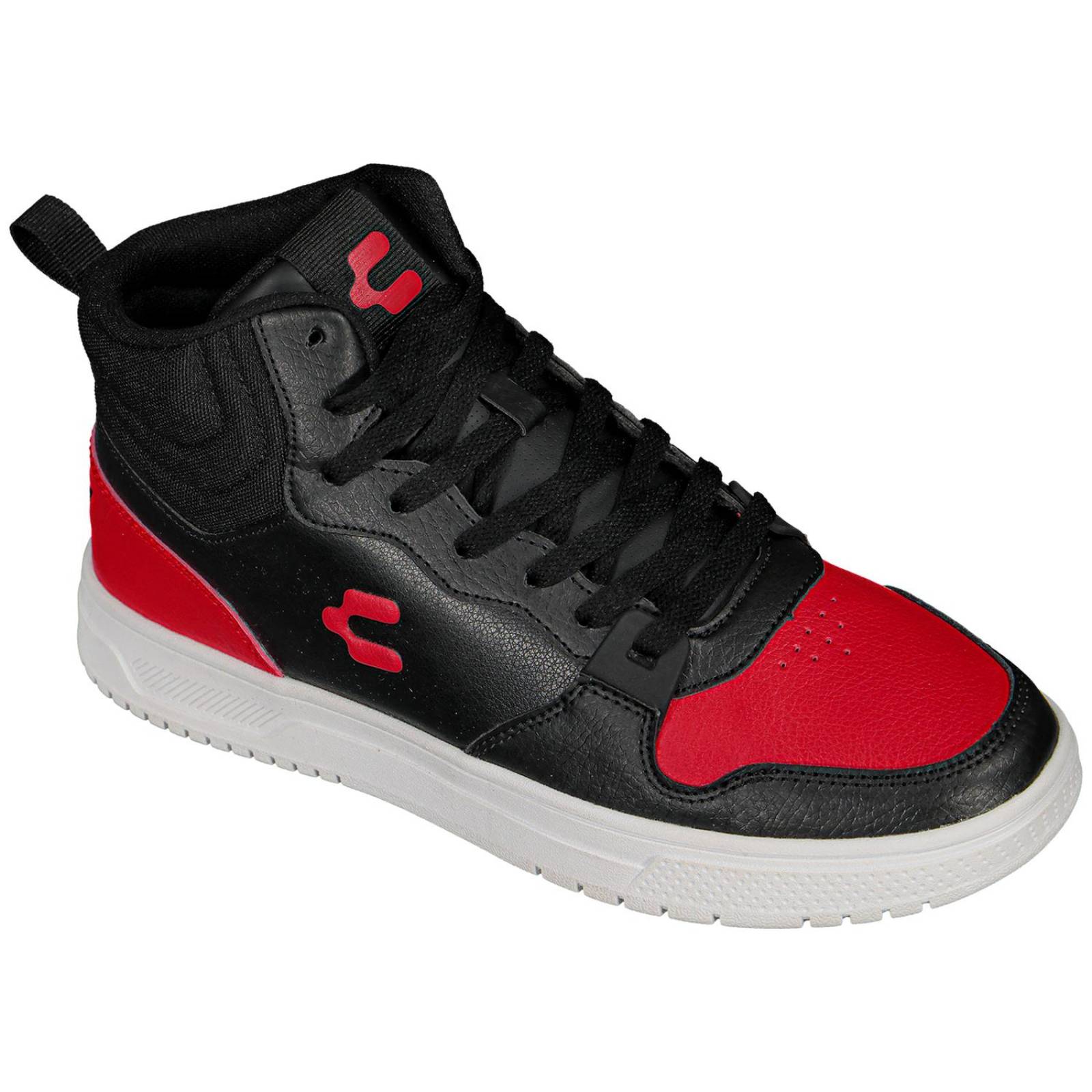 Charly Rojos Tenis De Bota Charly Tenis Charly En Bota Negro Rojo Urbano  Casual Hombre