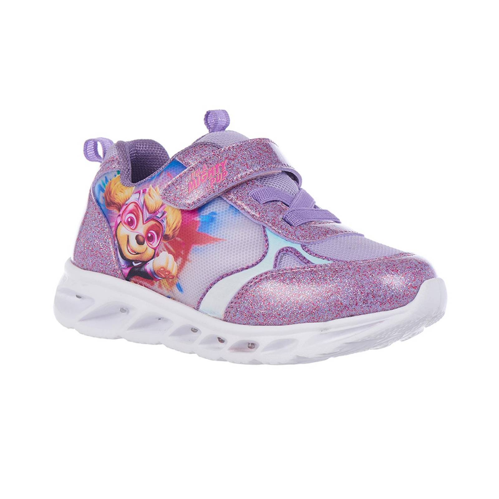 Tenis Paw Patrol Textil Lavanda Brillos Para Niñas 