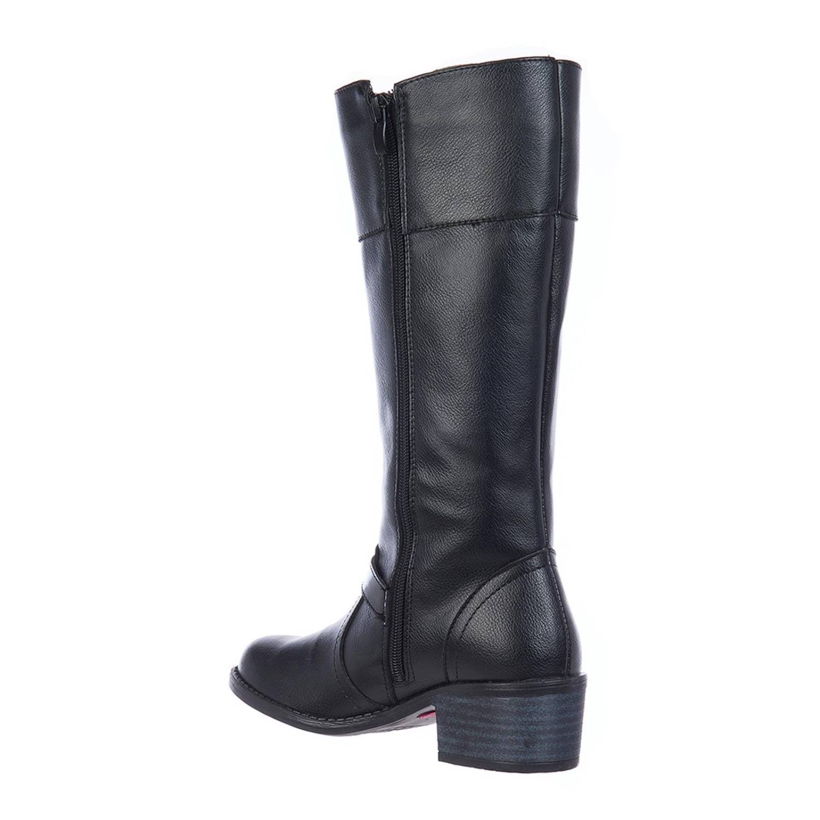 Botas Altas Tacon Bajo Mujer Juvenil Negros Casual 