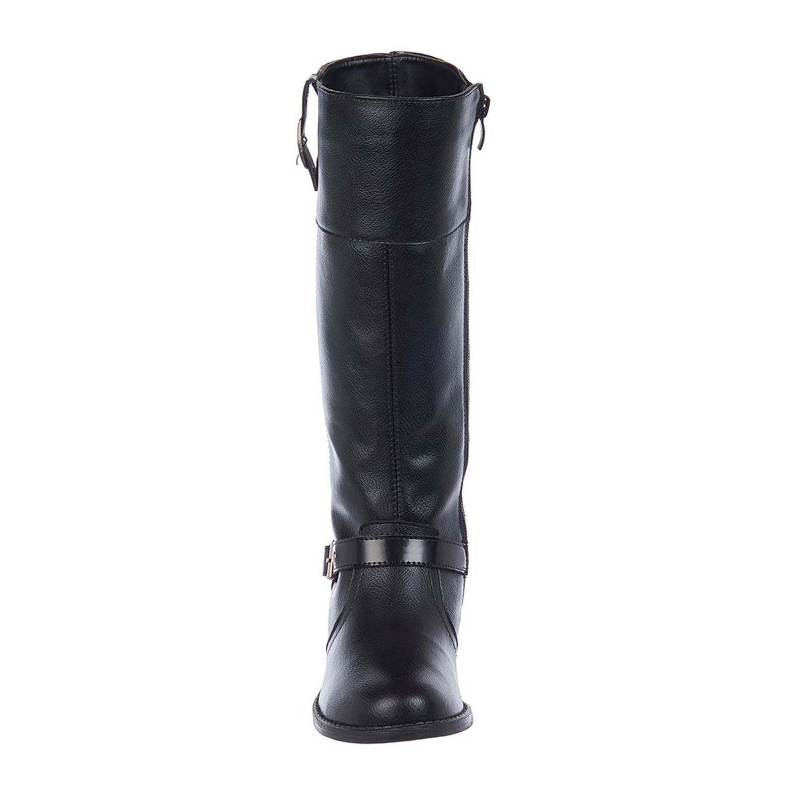 Botas Altas Tacon Bajo Mujer Juvenil Negros Casual