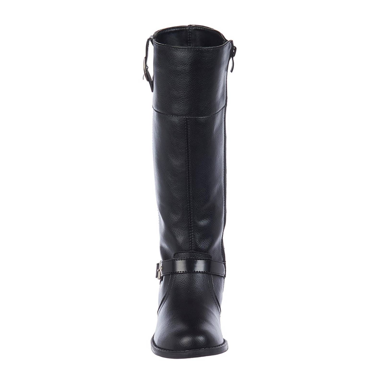 Botas Altas Tacon Bajo Mujer Juvenil Negros Casual 