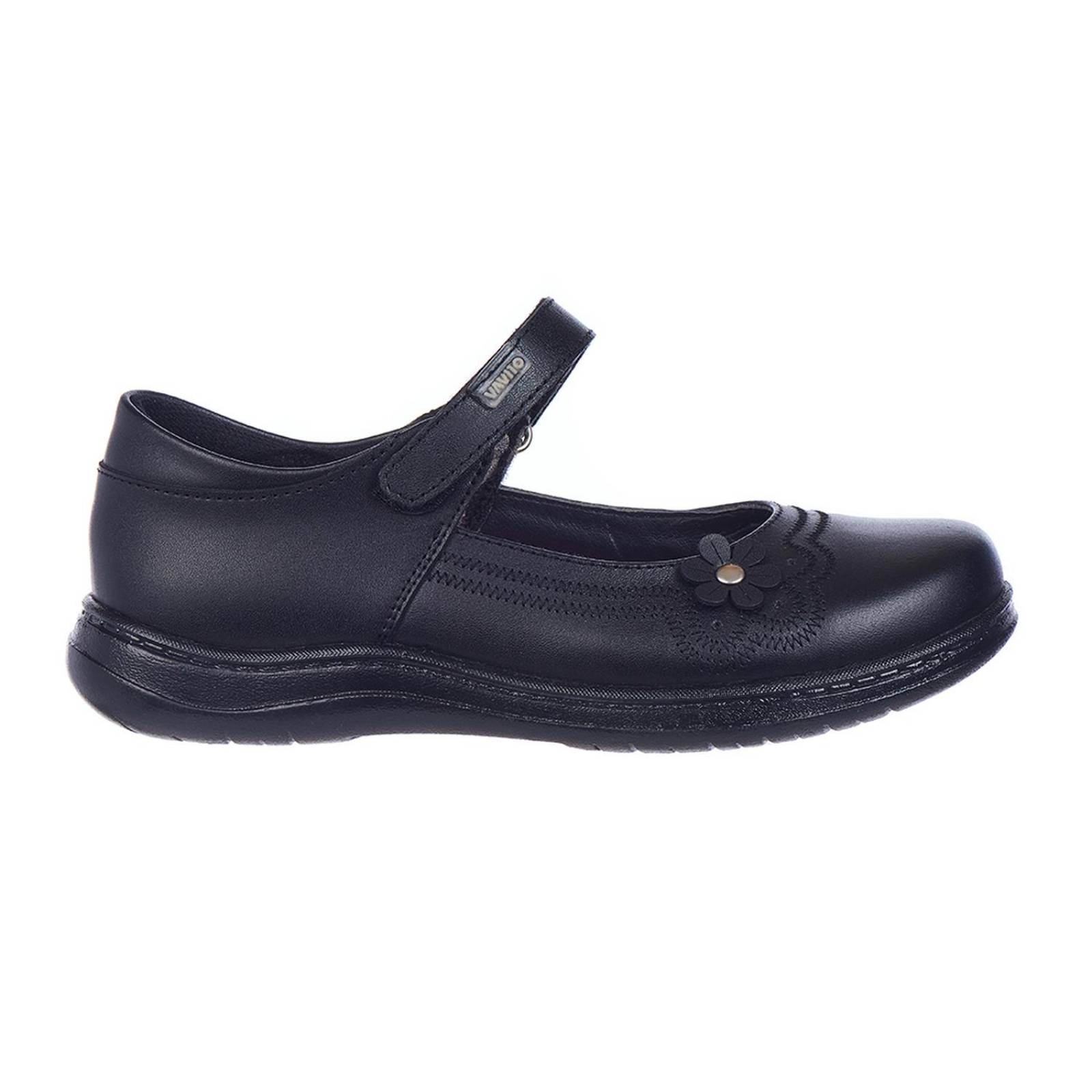Zapatos Para Niñas Escolares Casuales Piel Negros 