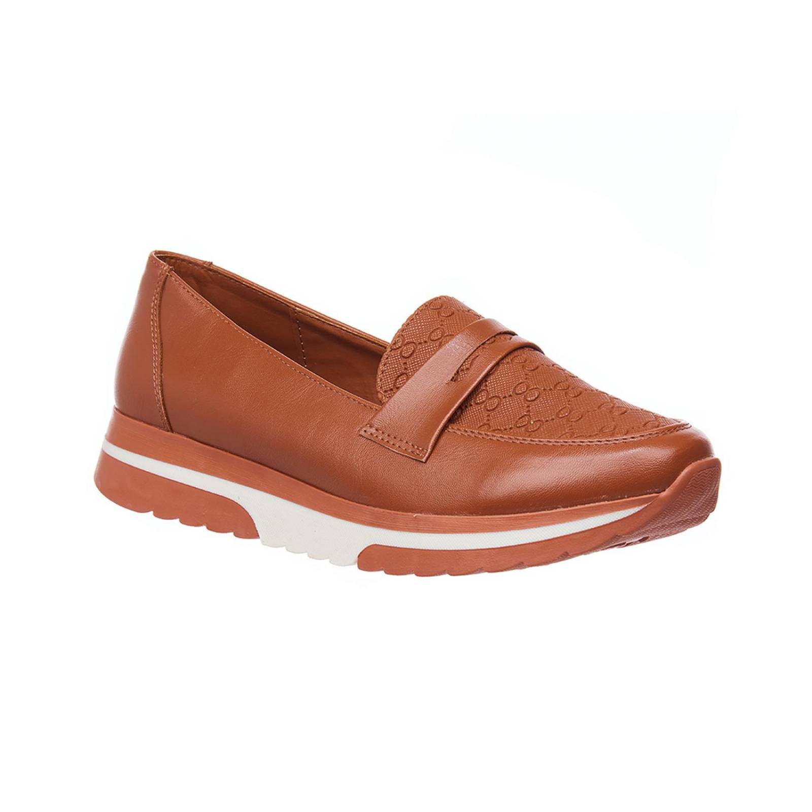 Mocasines Para Mujer Con Plataforma Modernos Café Camel 