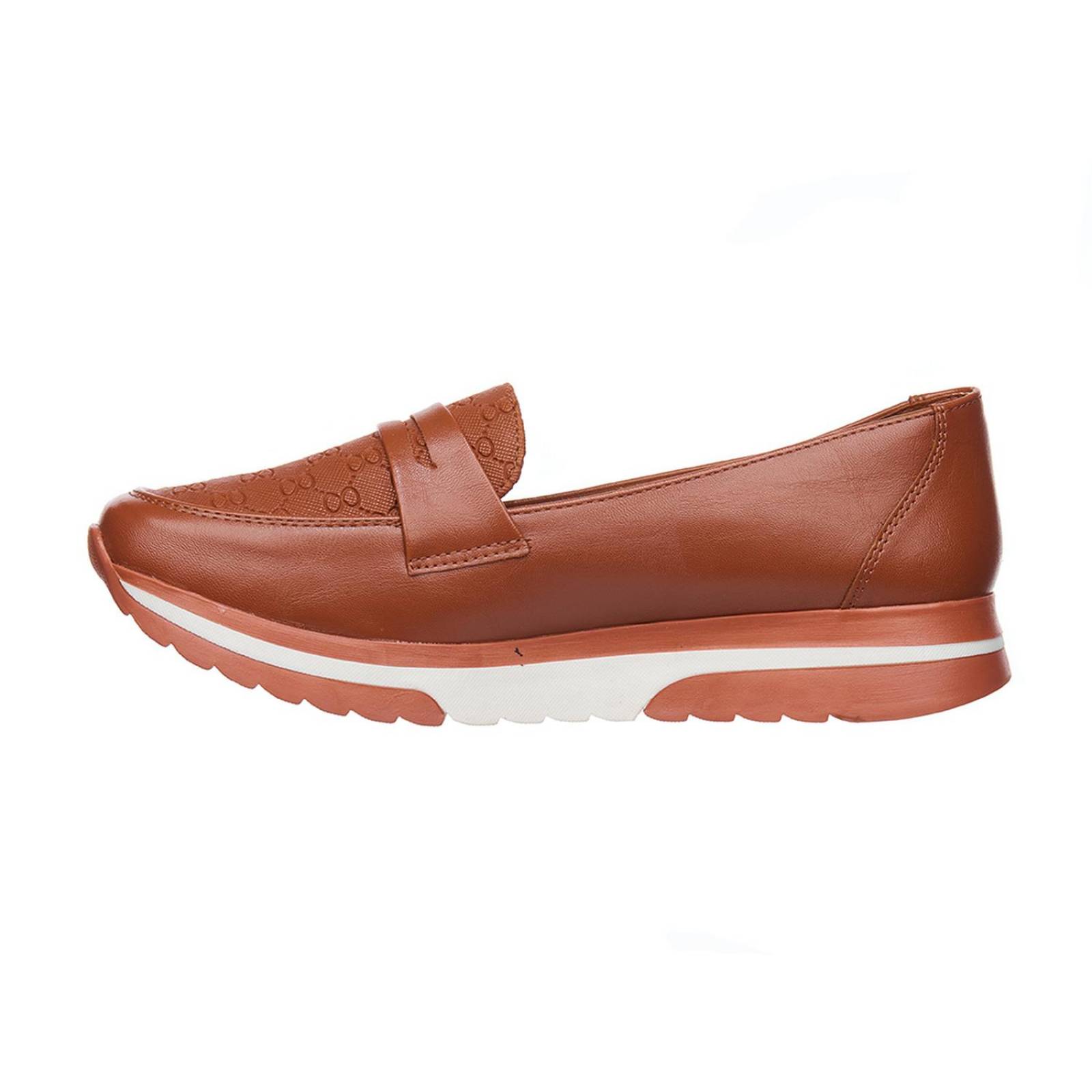Mocasines Para Mujer Con Plataforma Modernos Café Camel 