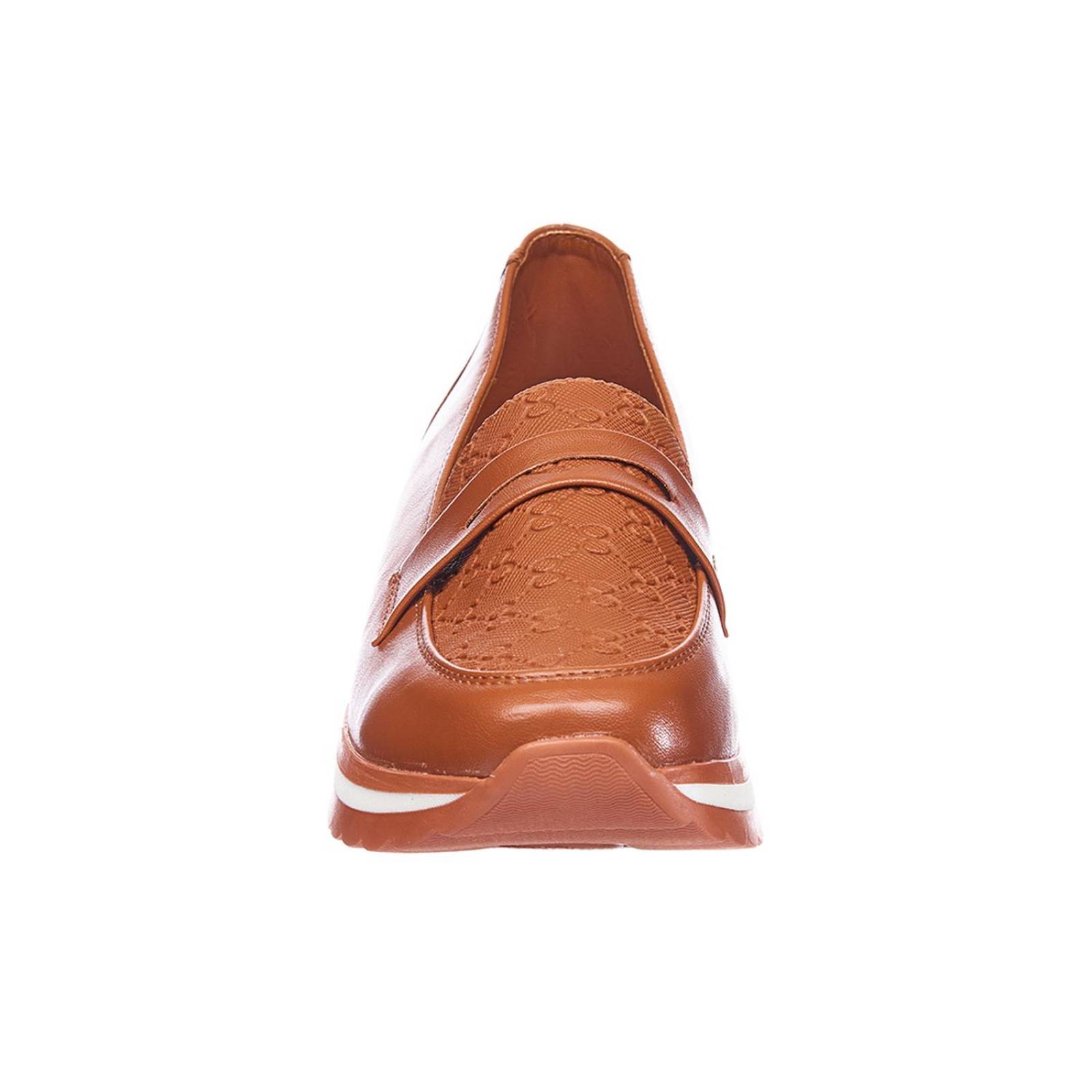 Mocasines Para Mujer Con Plataforma Modernos Café Camel 