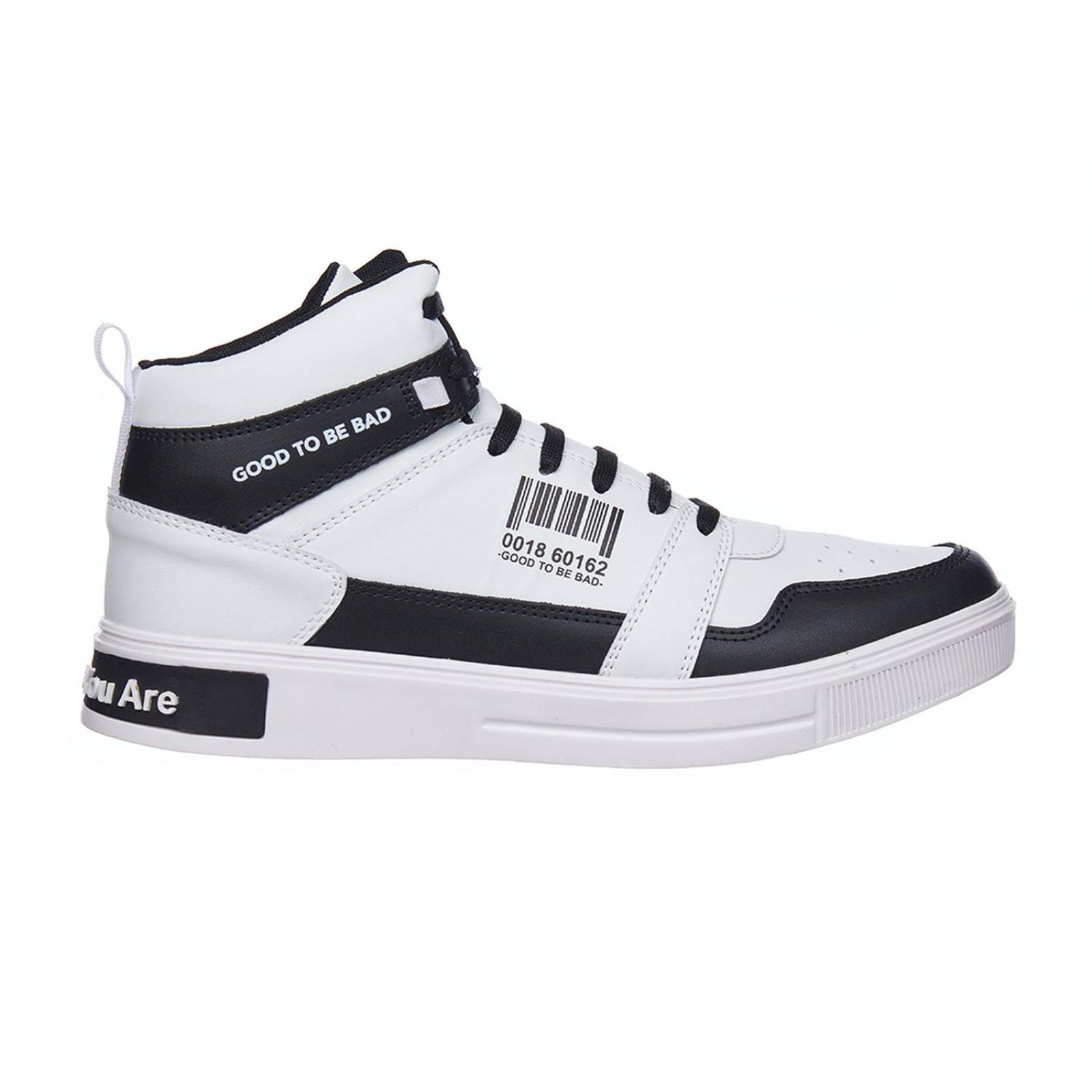 Tenis Casuales Hombre En Botín Tipo Piel Blancos Urbanos 