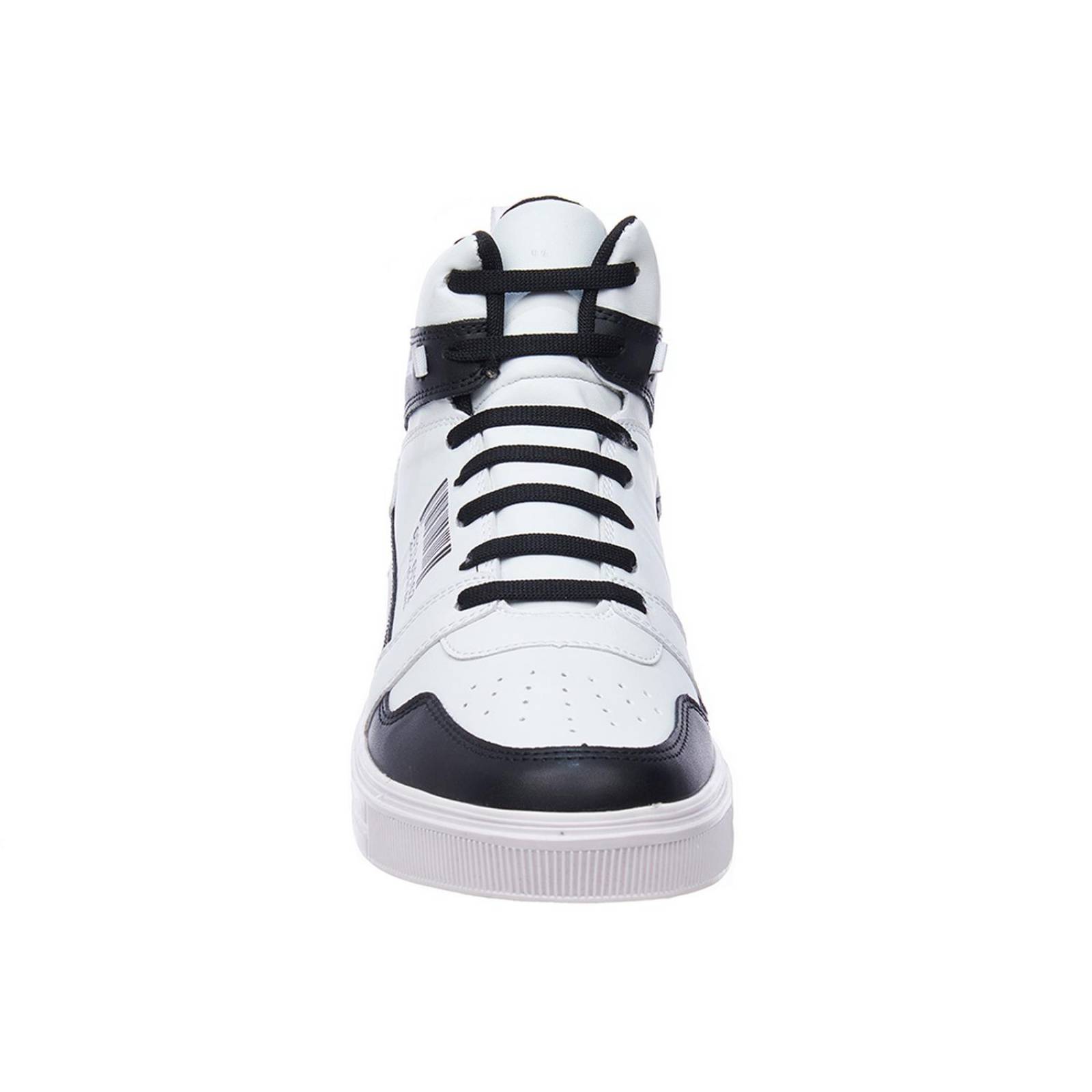 Tenis Casuales Hombre En Botín Tipo Piel Blancos Urbanos 