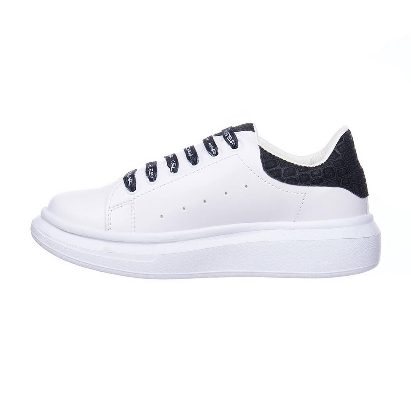 Tenis Con Plataforma Para Mujer Básicos Blancos Casual 