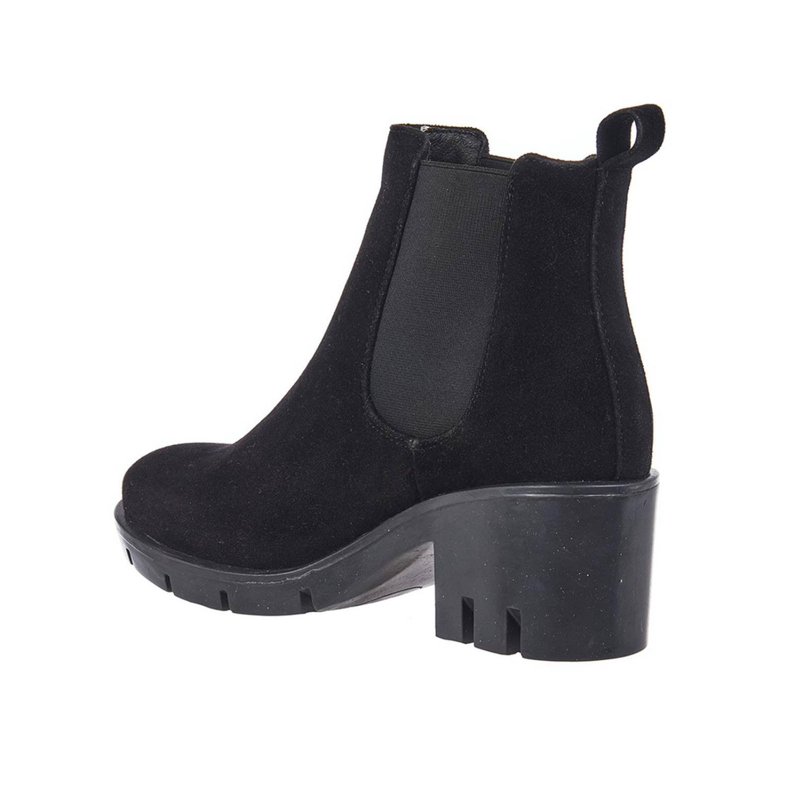 Botas Básicas Negras Para Mujer Tacón Ancho Casuales