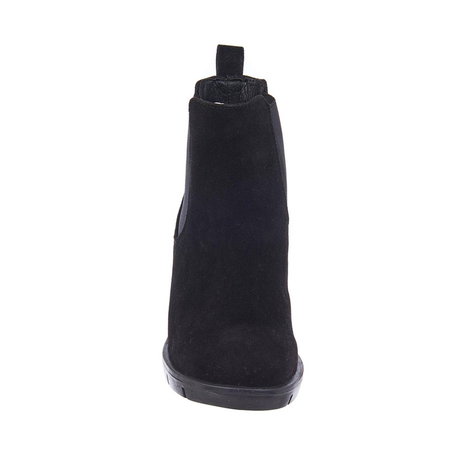 Botas Básicas Negras Para Mujer Tacón Ancho Casuales