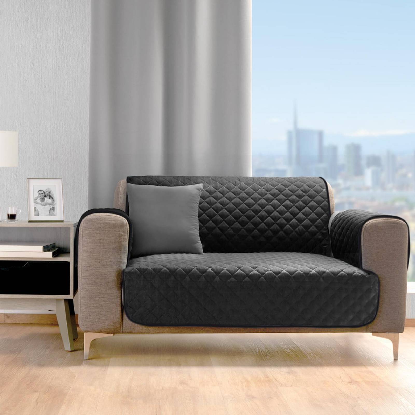 Protector De Sillón 2 Plazas 2.60 x 1.74m Gris Doble Vista 