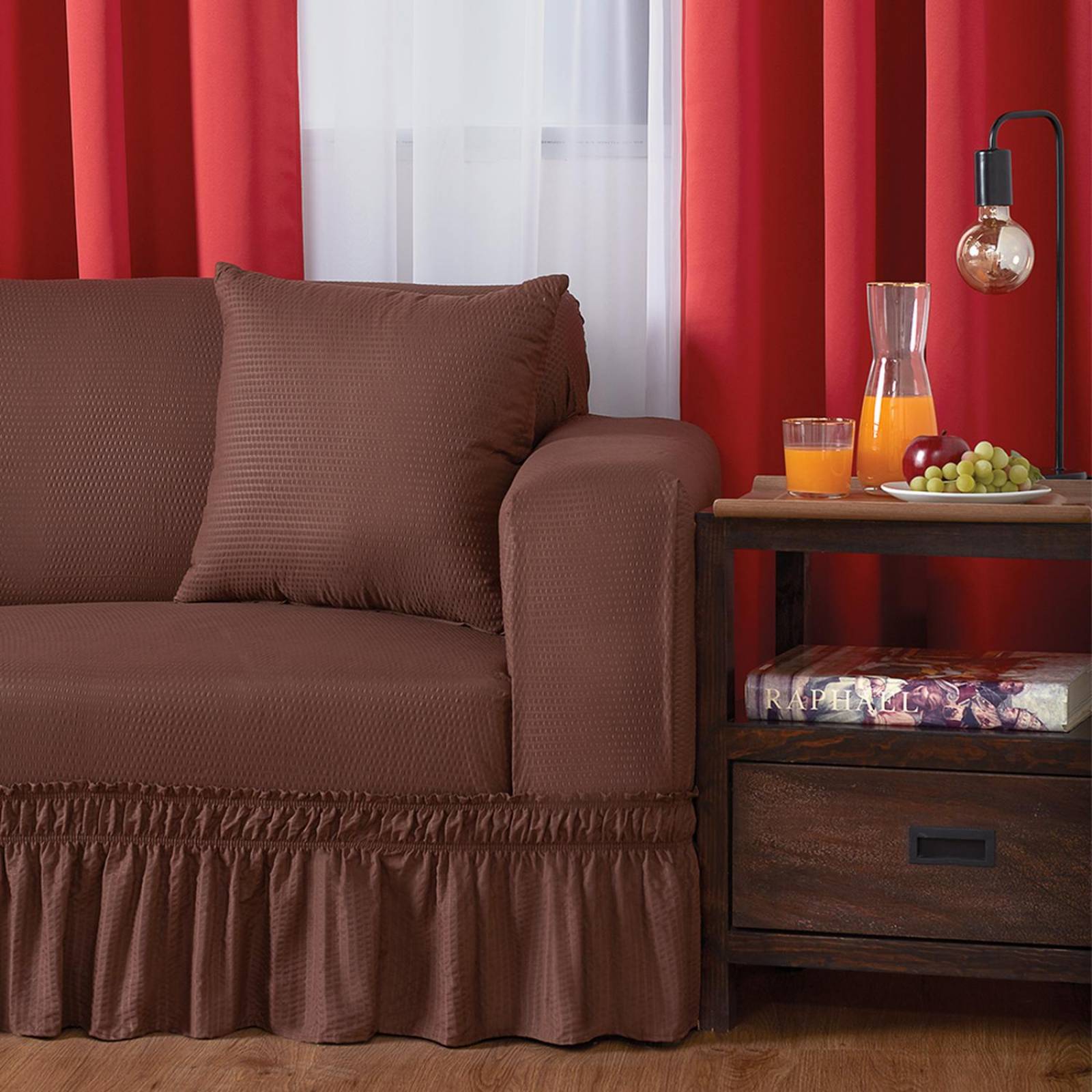 Juego De Cojines Con Relieve Color Café Tela Ultra Suave 